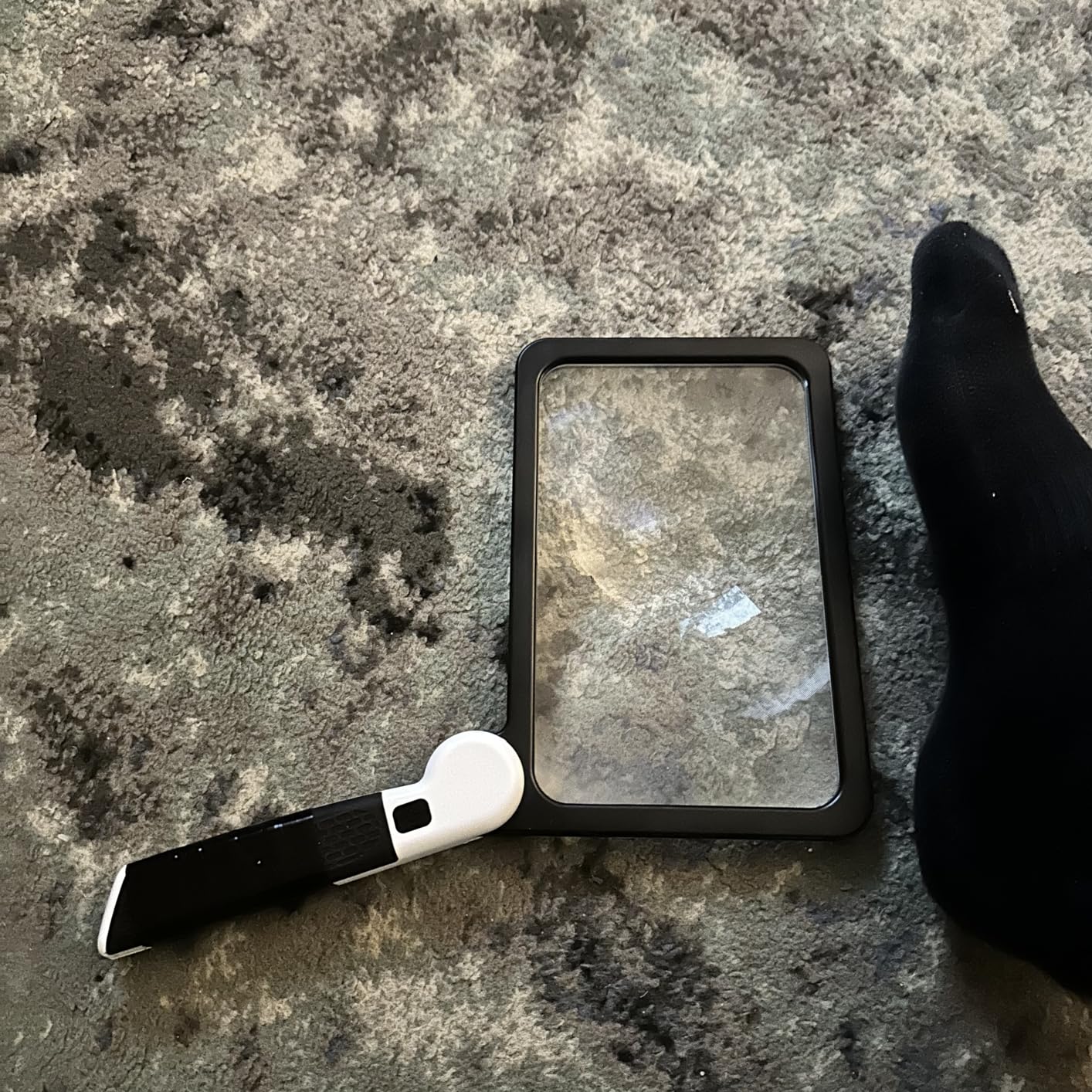 5X Magnifying Glass with Light, Lightweight Full Page Magnifier for Reading, Large Lighted Magnifier with 48 LED Light and Anti-Glare Lens, Ideal Gift for Seniors, Macular Degeneration, Low Visions customer photo 1