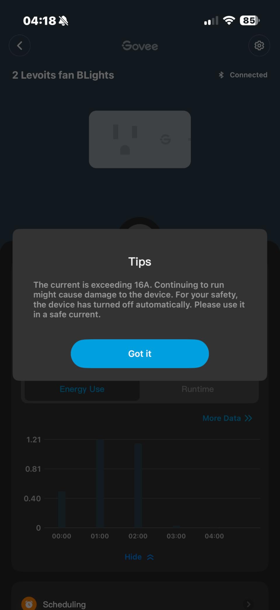 Govee Smart Plug with Energy Monitoring, WiFi Bluetooth Plug Work with Alexa and Google Assistant, 15A Smart Outlets with Timer & Group Controller, No Hub Required, ETL&FCC Certified for Home, 1 Pack customer photo 1