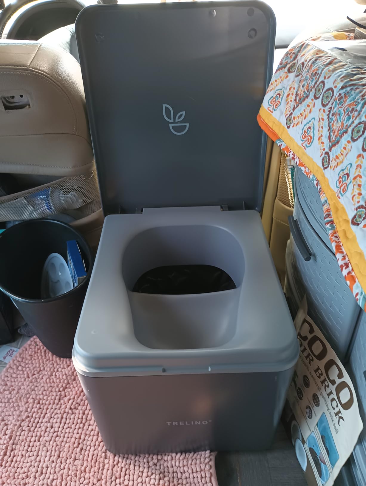 TRELINO Composting Toilet Evo S Gray, Portable Toilet for Camping & Outdoor, Odorless, 1.2 gal & 1.6 gal Capacity, 13 x 15.4 x 11.7 inches customer photo 1