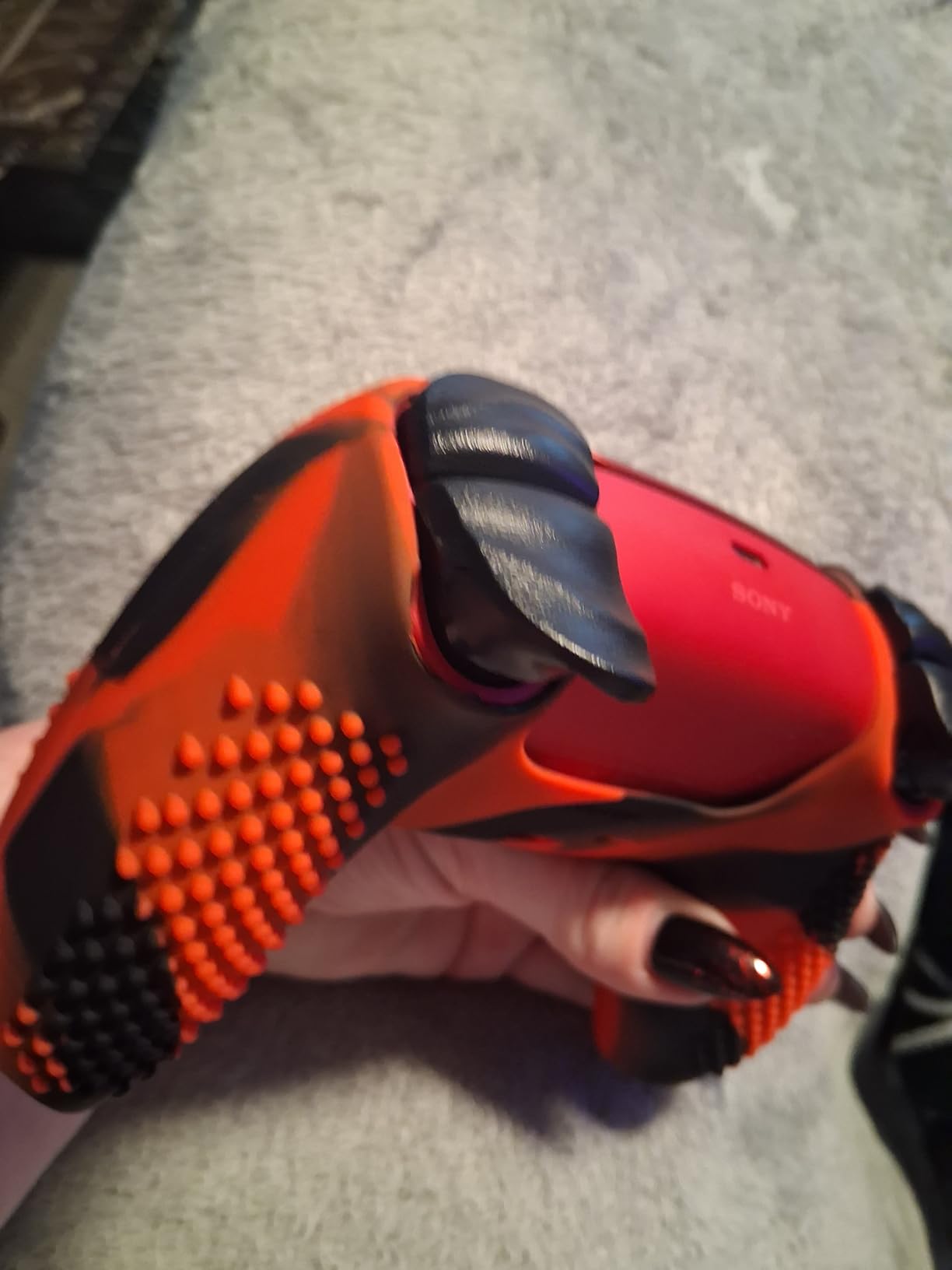 PlayVital Dune 2 Pairs Trigger Stop Shoulder Buttons Extension Kit for ps5 Controller, Stopper Bumper Trigger Extenders for PS Portal, Game Improvement Adjusters for ps5 Edge - Graphite Carbon Fiber customer photo 2