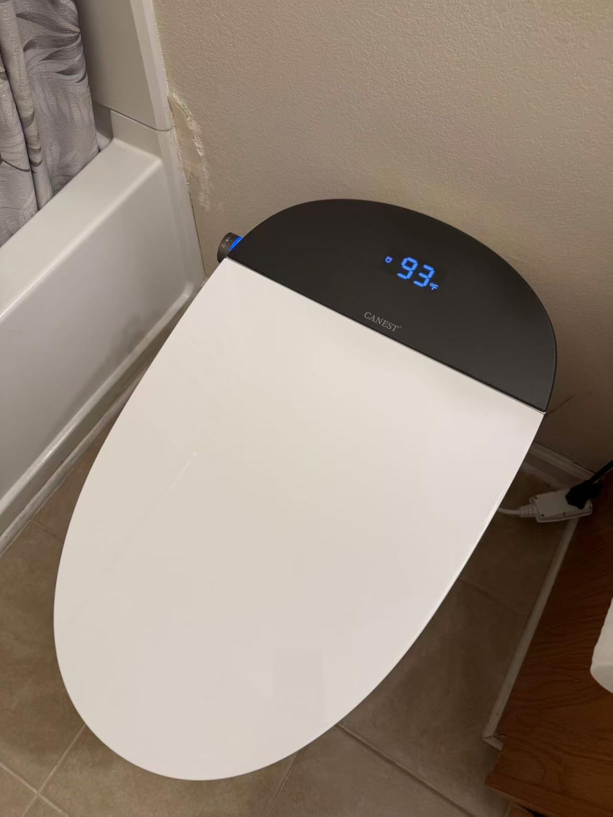 CANEST Smart Toilet, Smart Toilet with Bidet Built in, ADA Comfort Height, Intelligent Temp Control, Foot Sensor Operation, Warm Water, Heated Seat, Air Dryer, Digital Display (TC-100GE) customer photo 1