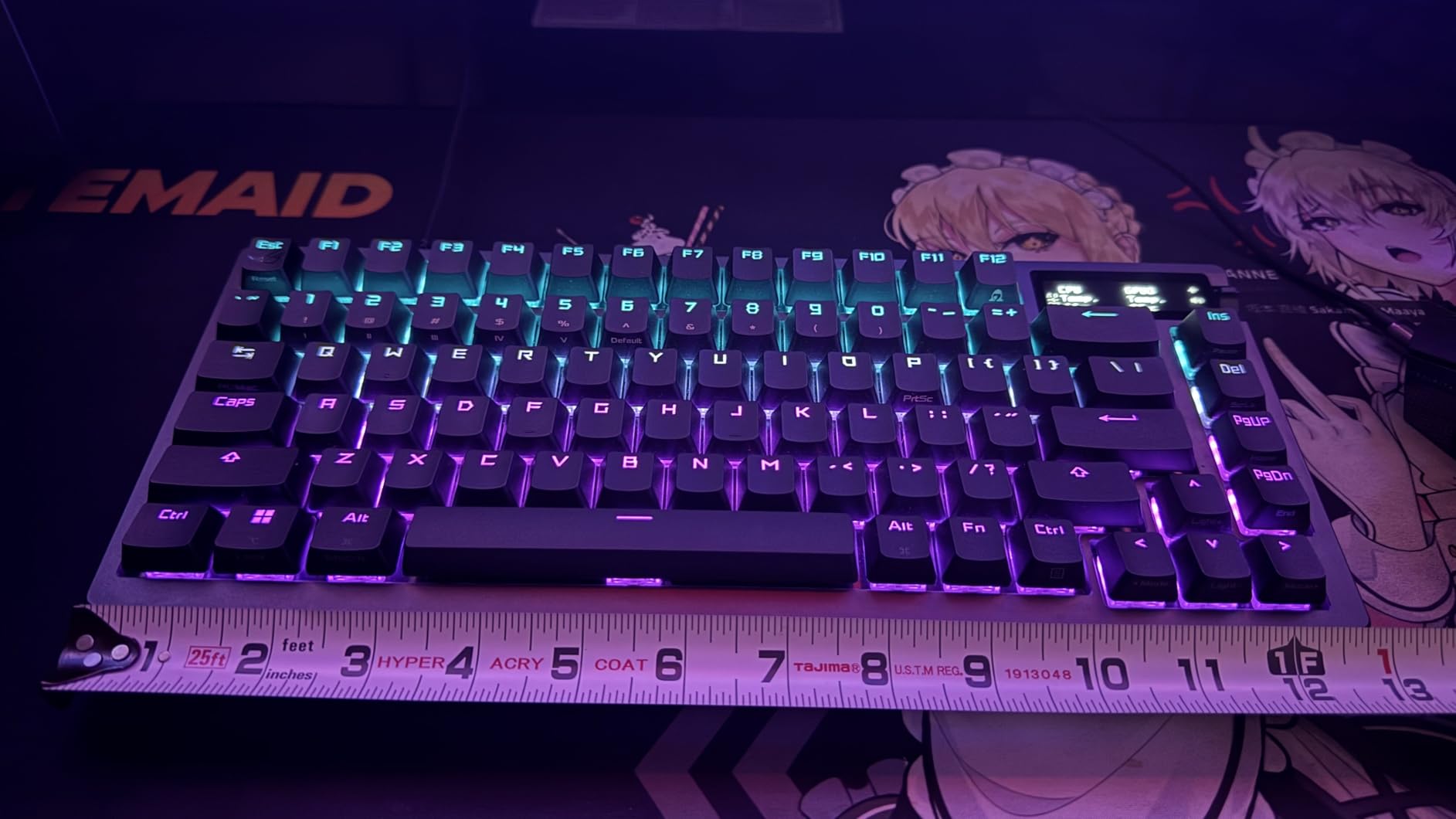 ASUS ROG Azoth Wireless Mechanical Gaming Keyboard - 75% TKL, Tri-Mode Connectivity, Hot Swappable Pre-lubed ROG NX Snow Linear Switches, PBT Keycaps, RGB, OLED Display customer photo 2