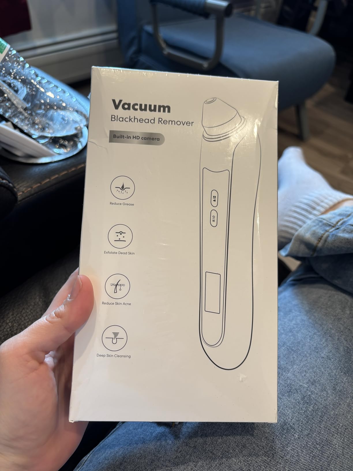 Blackhead Remover Vacuum, USB Interface Type Pore Vacuum, Black Head Extractions Tool with Camerafor, Men and Women Pore Cleaner, 3 Adjustment Modes & 6 Suction Heads(Light Pink) customer photo 2