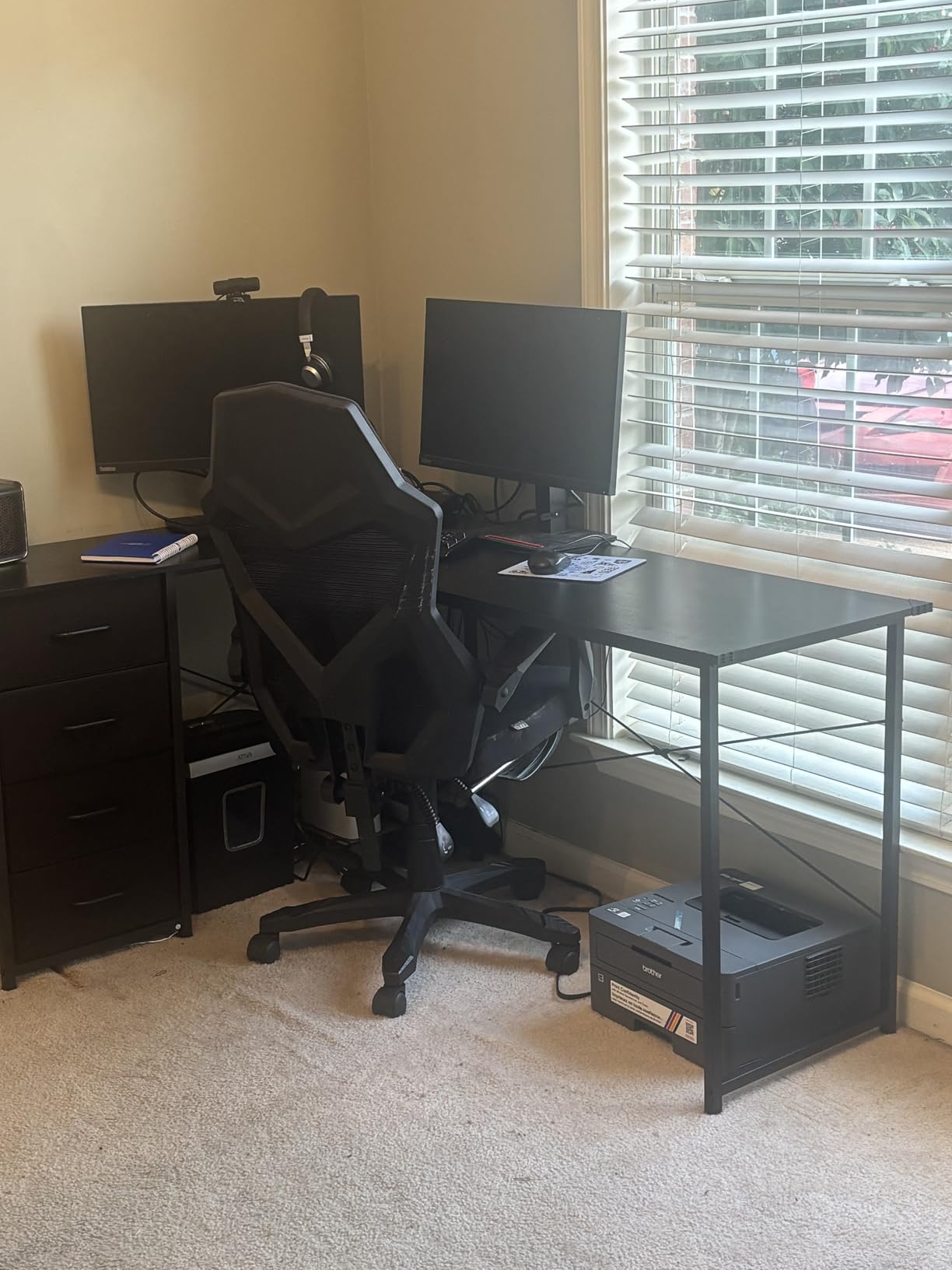 AODK L Shaped Gaming Desk with 4 Drawers, 61