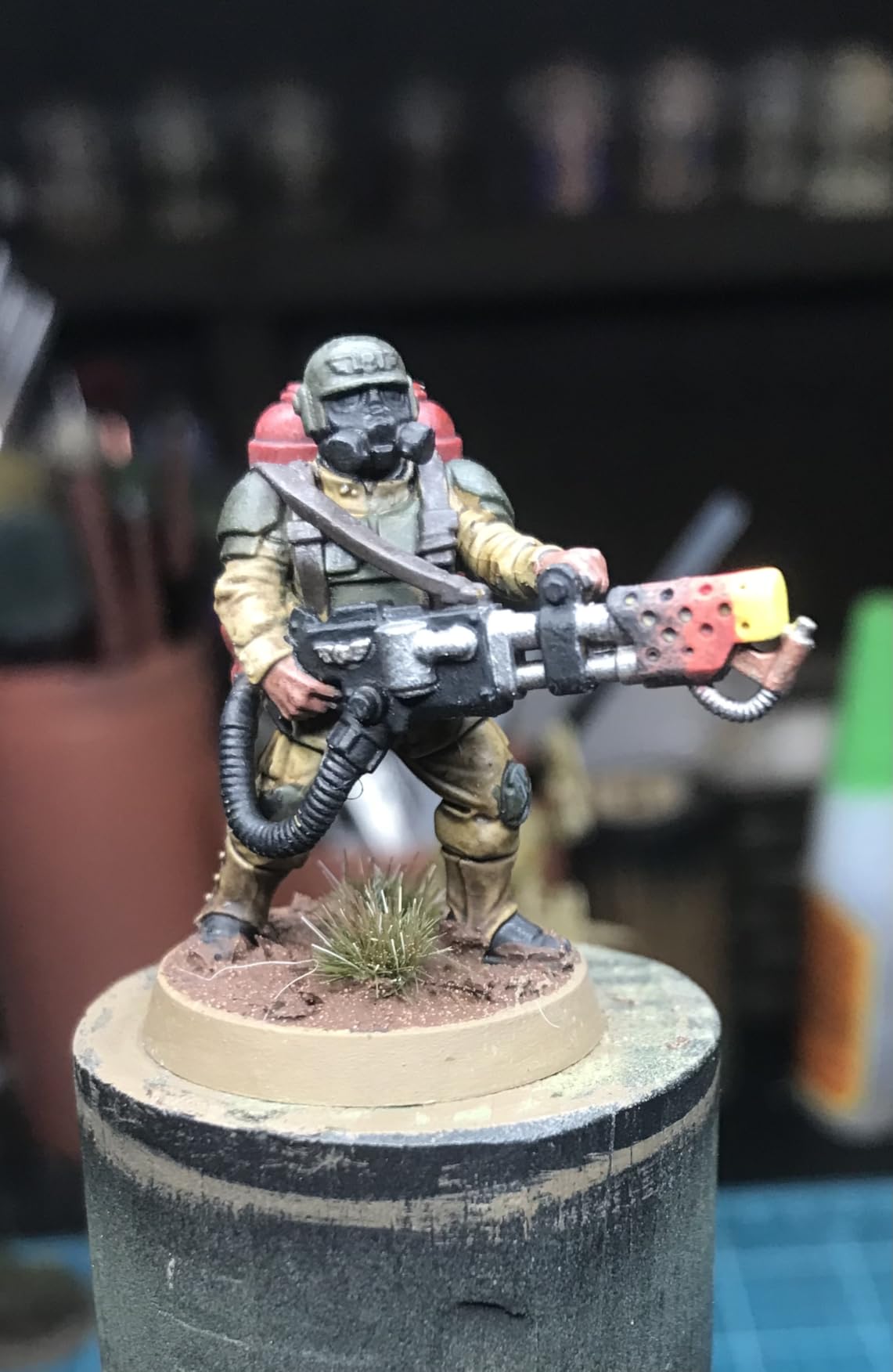 Woohome 312 PCS Static Grass Tufts - Yellow Model Grass, Terrain Model Kit, Artificial Grass for Train Landscape, Railway Scenery, Miniature Shrubs & Bushes customer photo 2