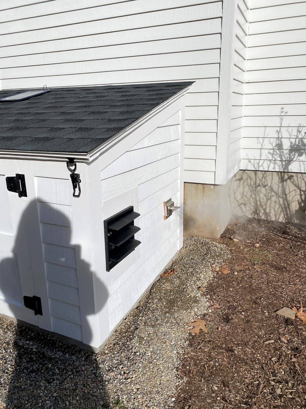 HG Power 10 Inch Shutter Exhaust Fan, 647CFM Quiet Garage Exhaust Fan with 8 Foot Long ON/OFF Switch Cable for Chicken Coop, Shed, Basement, Gable, Kitchen, Attic Ventilation Use, Black customer photo 2