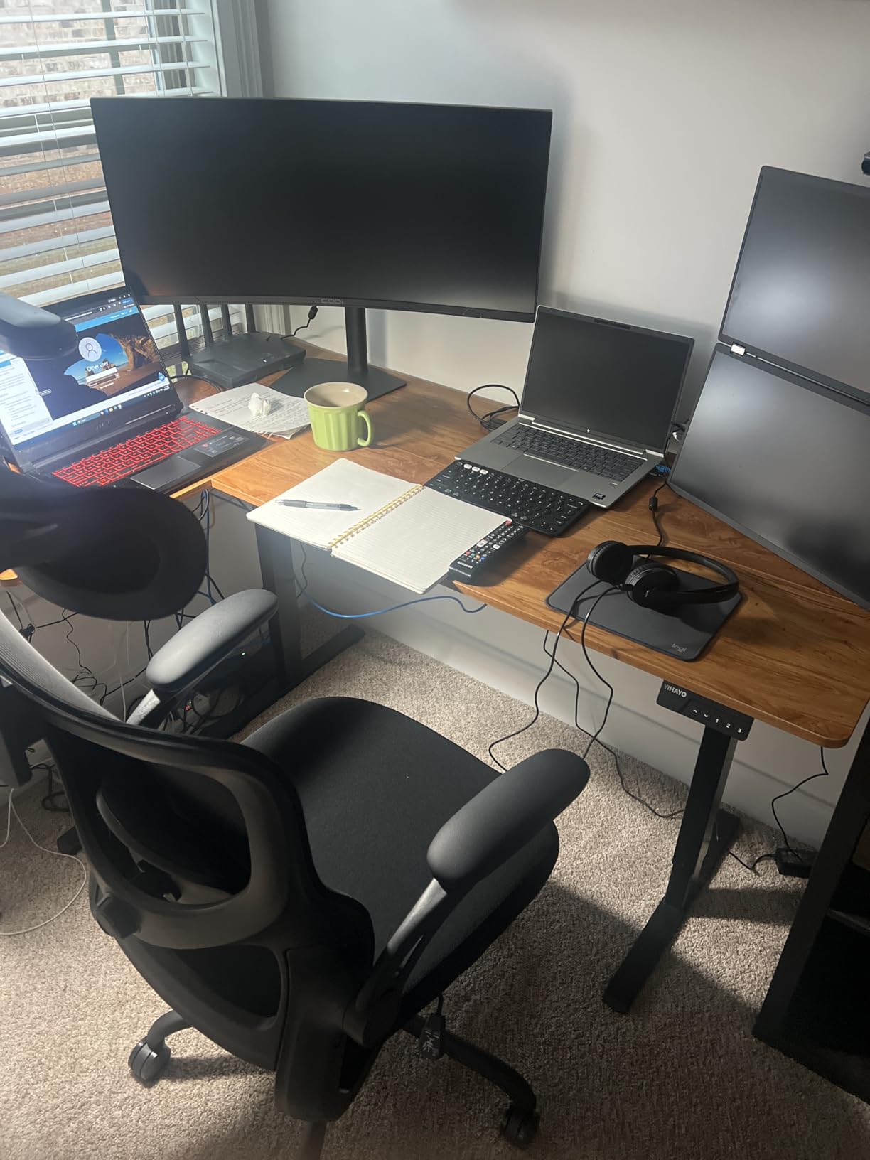 Marsail Ergonomic Office Chair: Office Desk Chair with High Back Mesh and Adjustable Lumbar Support Rolling Work Swivel Task Chairs with Wheel 3D Armrests and Headrest customer photo 2