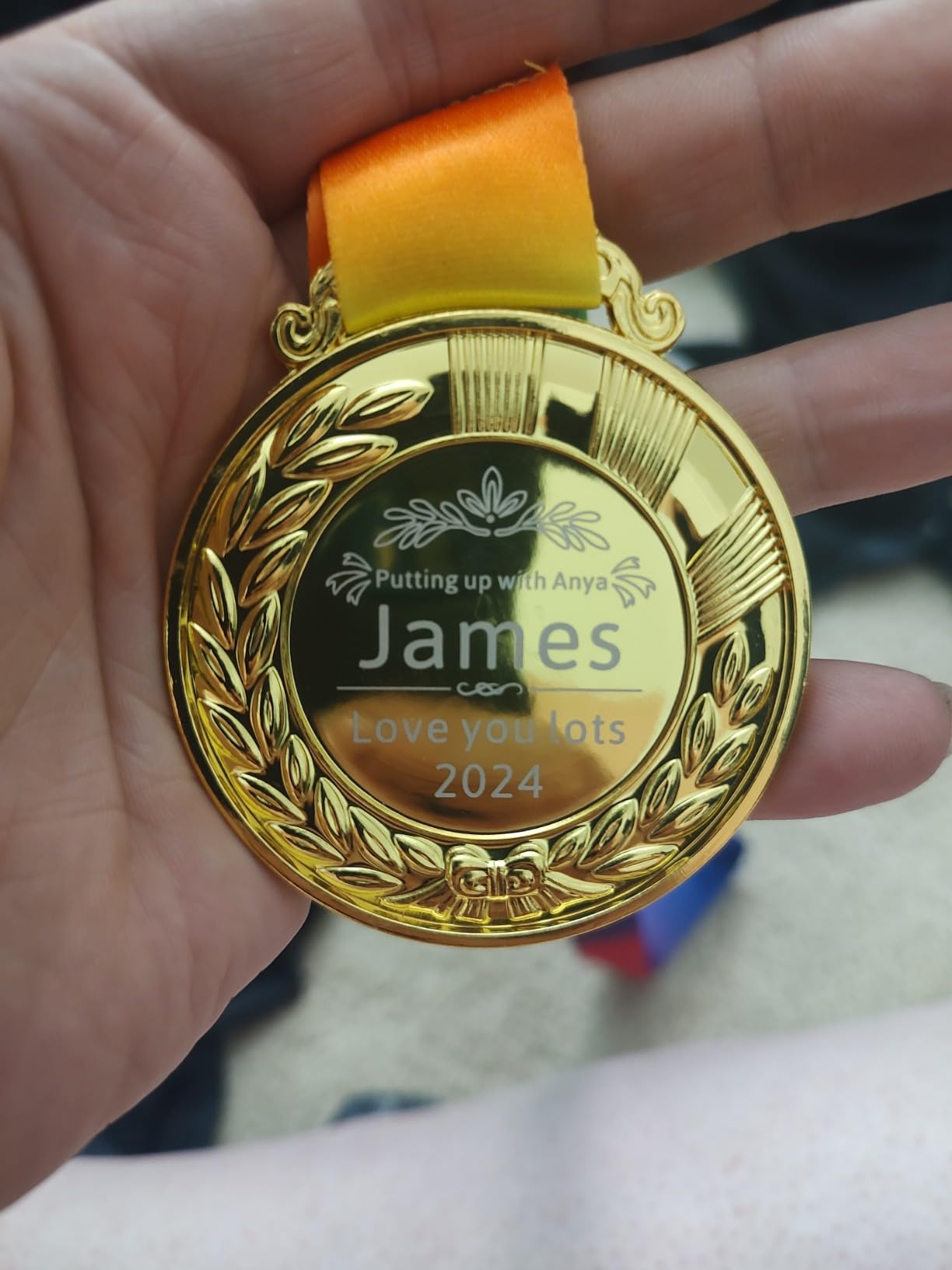 Custom Gold Medals for Awards Bulk- Personalized Pieces Design Your Own Award Medals with Text Logo Image, 1st 2nd 3rd Place Medals for School Programs Sports Family Events Office Award Ceremony customer photo 1