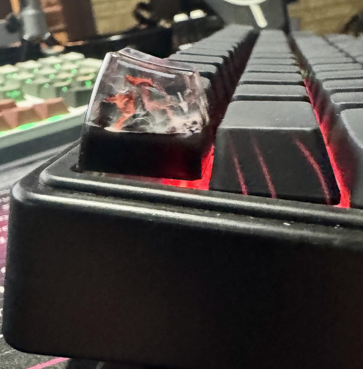 ULTRAEQUIP Artisan Keycaps - Epoxy Resin Handmade Keycaps Mountain ESC Repalce Key Custom1U SA Profile fit MX Switches for Mechanical Keyboard customer photo 1