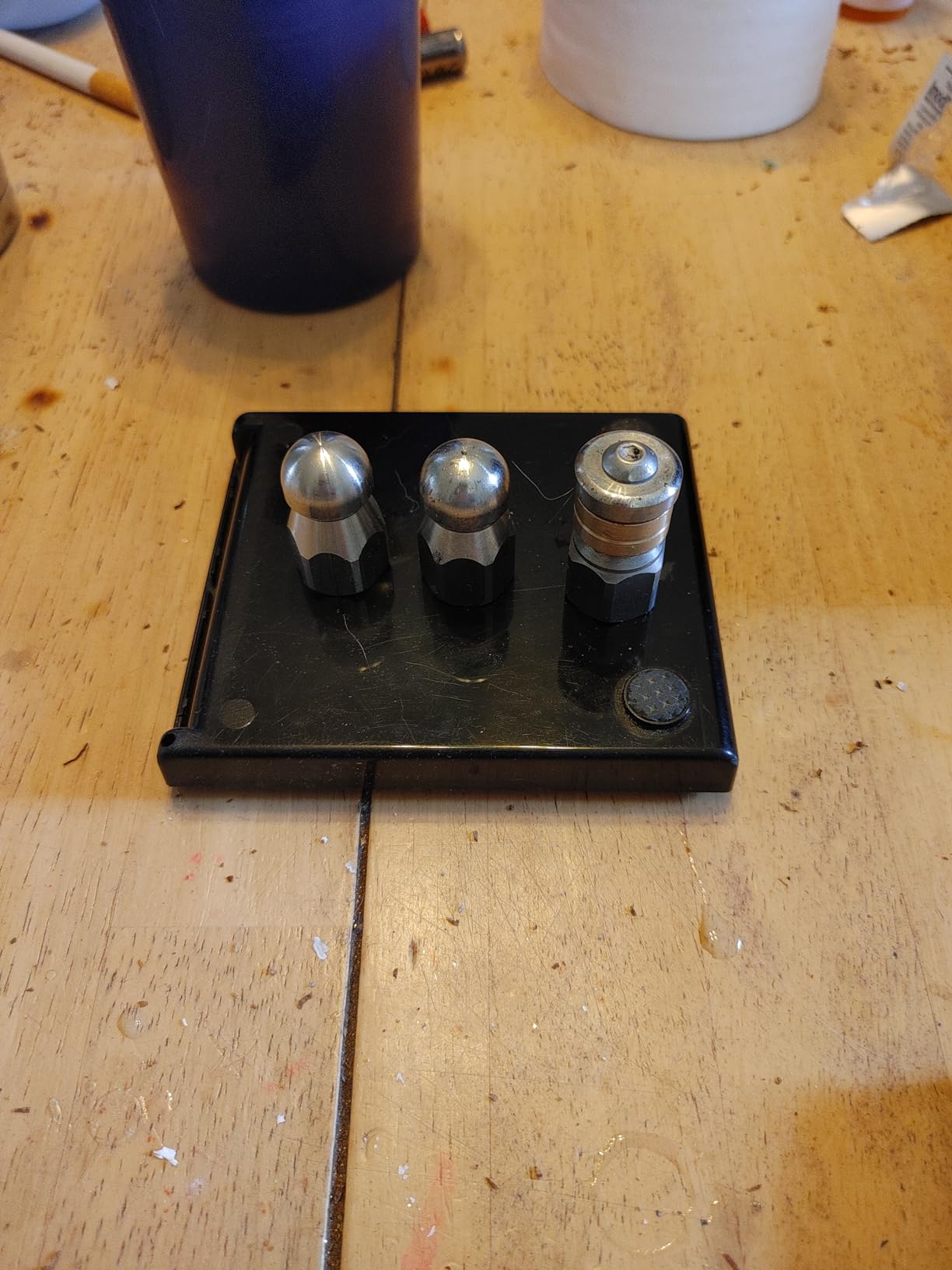 100 FT Sewer Jetter Kit for Pressure Washer, 5800PSI Water Jet Drain Cleaner Hose, 1/4 Inch NPT Corner with 4 Sewer Jetting Nozzles, Pearl Corsage Pin, Waterproof Tape, Handle Strap&2 Spanner (Blue) customer photo 1