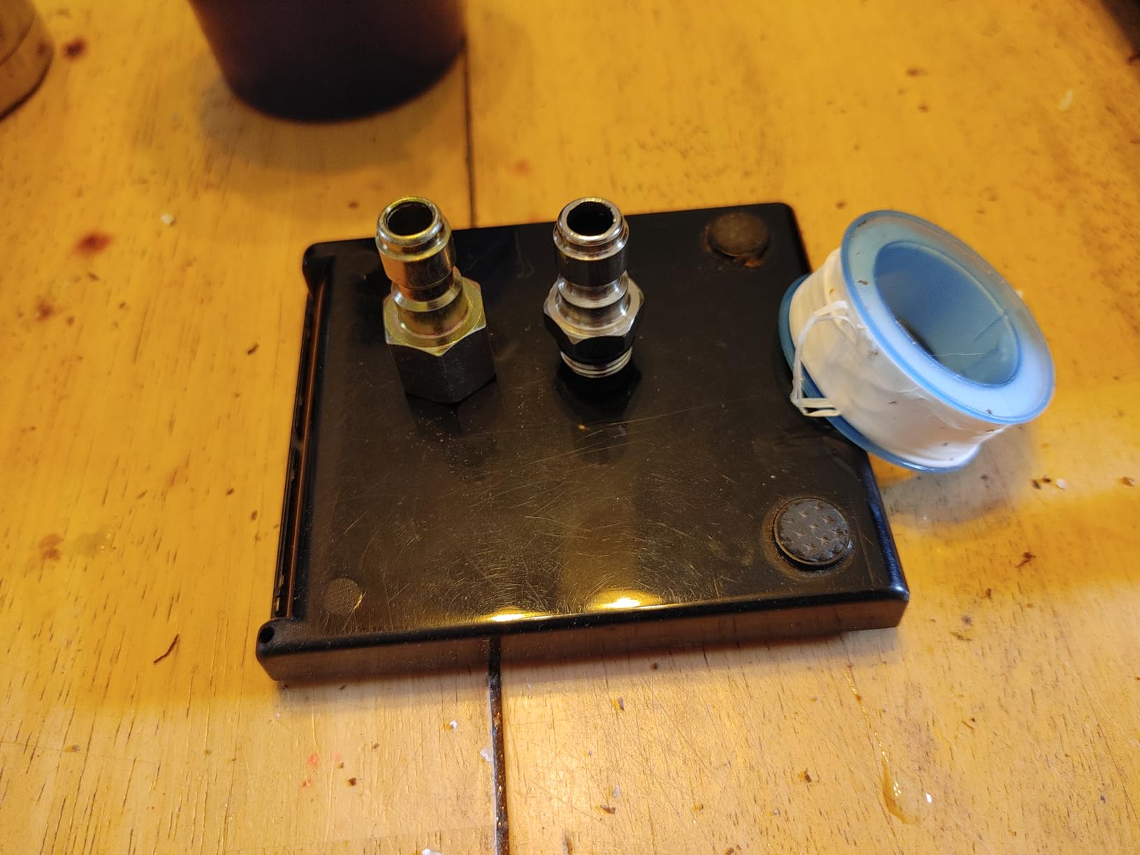 100 FT Sewer Jetter Kit for Pressure Washer, 5800PSI Water Jet Drain Cleaner Hose, 1/4 Inch NPT Corner with 4 Sewer Jetting Nozzles, Pearl Corsage Pin, Waterproof Tape, Handle Strap&2 Spanner (Blue) customer photo 2