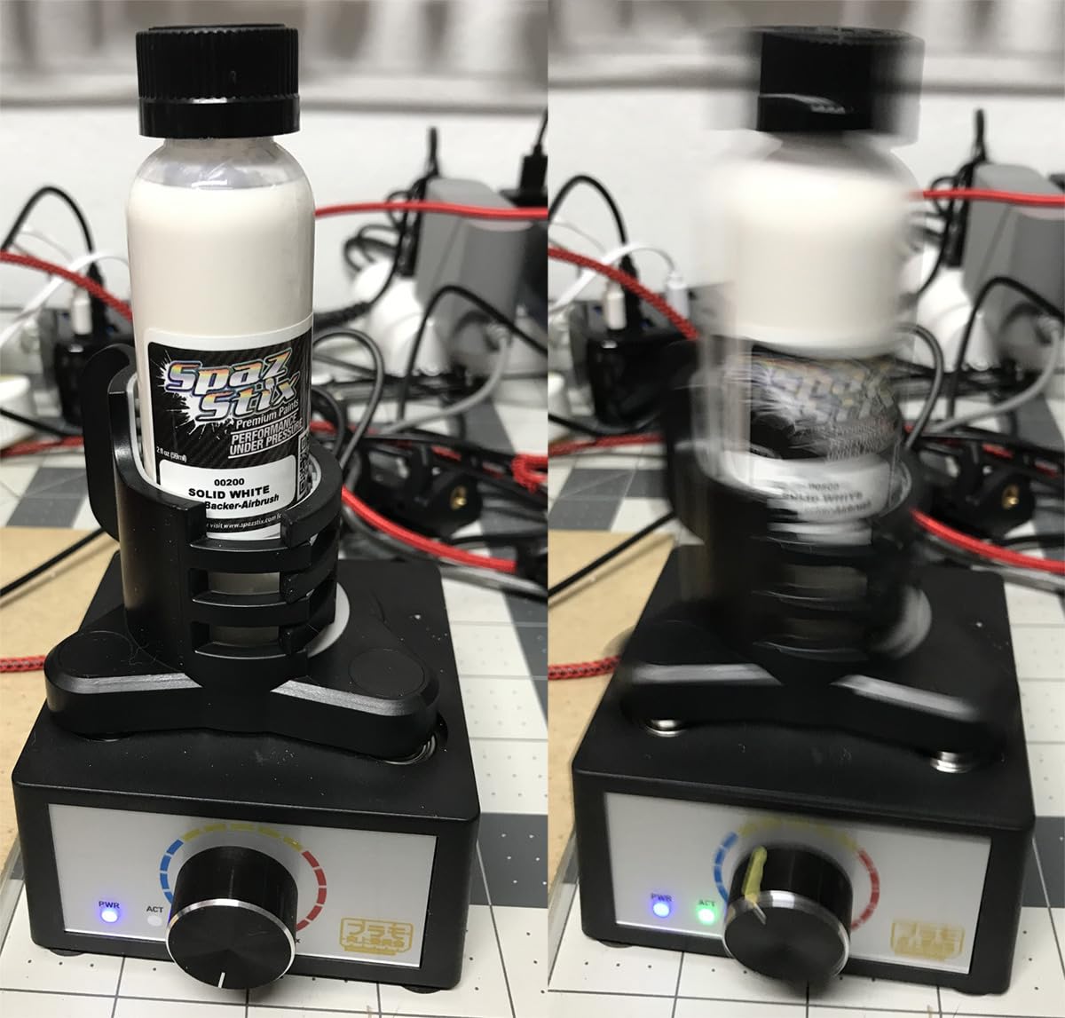 Mini Vortex Mixer, DIY/Gundam Model Paint Shaker, Hands-Free, 300~2400rpm, Three-Stage Speed Mix, Suitable 10-100ml Shaker, for Paint, Nail Polish, Lab, Paints Acrylic, Eyelash Adhesives customer photo 1