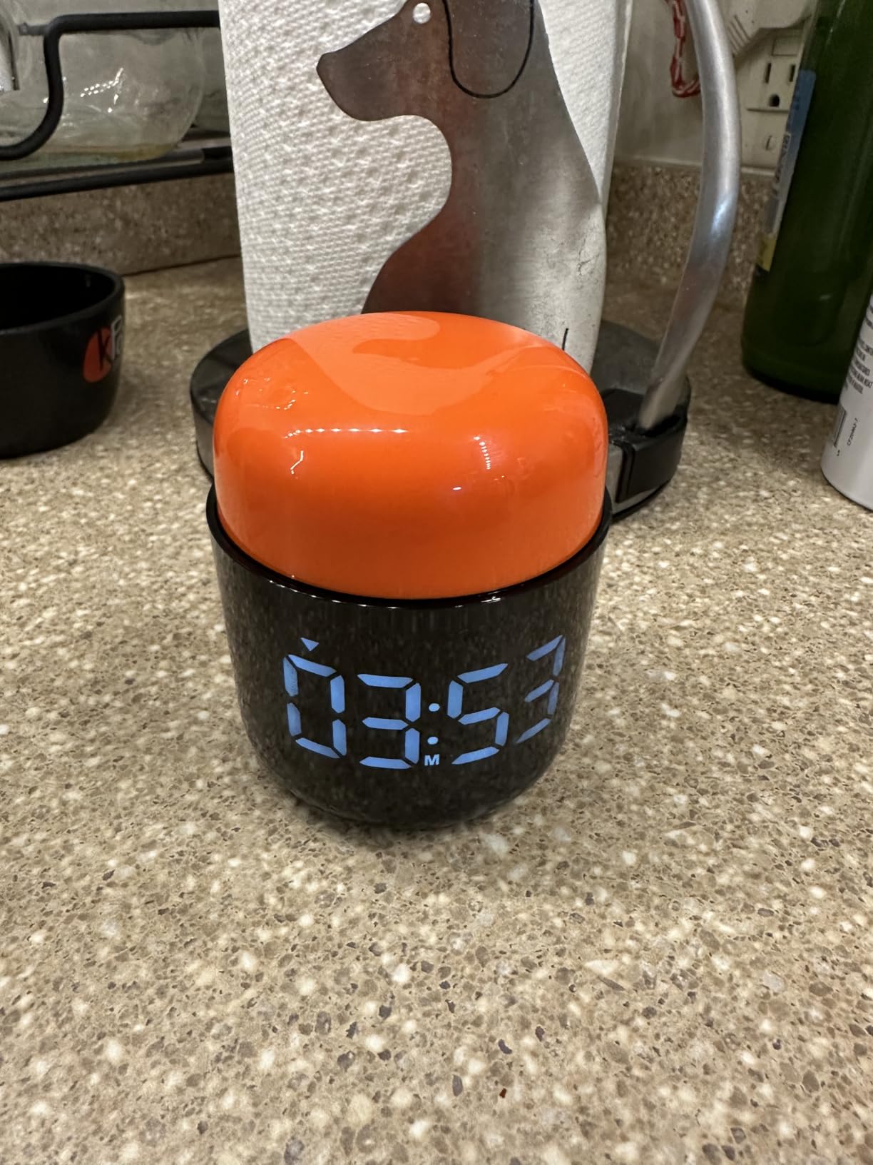 Table Twist Timer, Large LED Display Stopwatch, Silent & Loud Alarm, 199 Minute Countdown & Up, Vintage Night Light, for Kitchen Cooking Meeting Teacher Classroom Office Yoga Fitness Games (Orange) customer photo 1