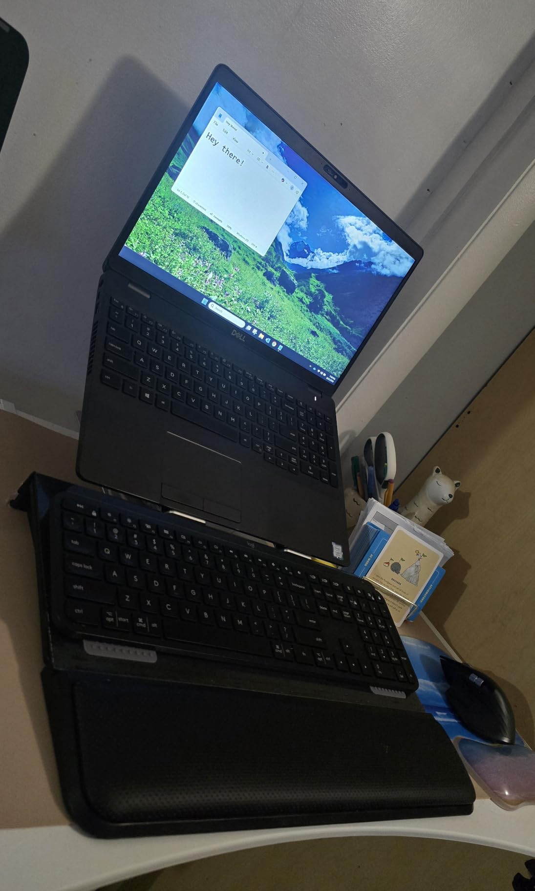 Computer Keyboard Stand with Wrist Rest & Storage Tray - Acrylic Keyboard Riser for Office Desk Accessories Decor, Ergonomic Keyboard Holder for Home Comfortable Typing - Fits All Keyboard Sizes customer photo 1