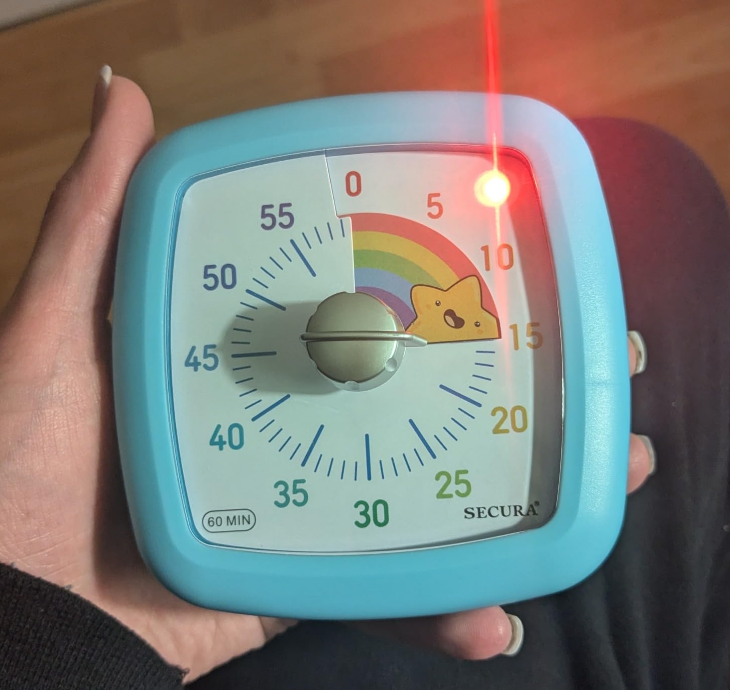 Secura 60-Minute Visual Timer, Silent Study Timer for Kids and Adults, Time Clocks, Time Management Countdown Timer for Teaching (Black & Star) customer photo 1