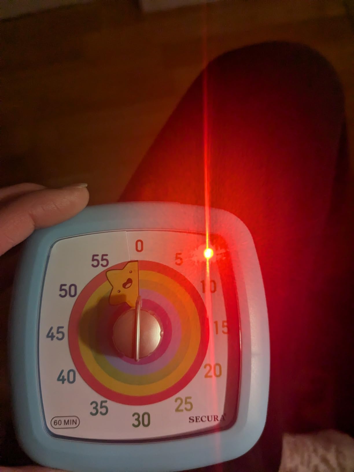 Secura 60-Minute Visual Timer, Silent Study Timer for Kids and Adults, Time Clocks, Time Management Countdown Timer for Teaching (Black & Star) customer photo 2