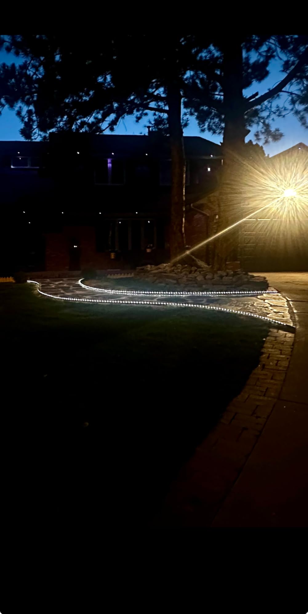 DBFAIRY 50Ft Solar LED Strip Lights Outdoor, Large Capacity Solar Powered Flexible Tape Lights with Remote Dimmable 8 Lighting Modes for Patio Pool Camping Decor, 6000K Cool White customer photo 2