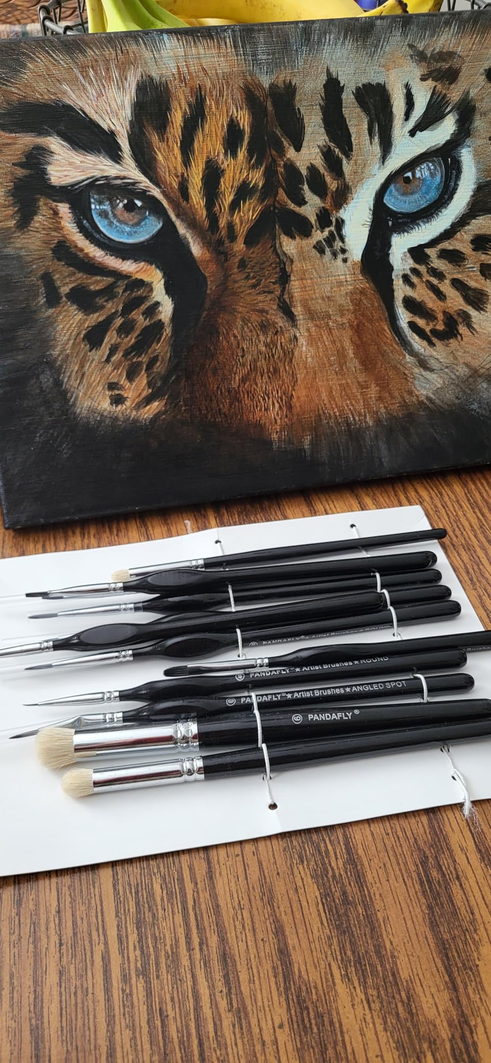 PANDAFLY Detail Paint Brushes Set, 15pcs Miniature Brushes for Fine Detailing & Art Painting - Acrylic, Oil, Watercolors & Paint by Number, Models, Face, Nail, Craft customer photo 1