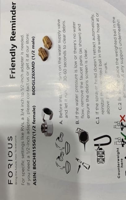 FORIOUS Touchless Kitchen Faucet with Pull Down Sprayer, Brushed Nickel Hands-Free Smart Motion Sensor Sink Faucet Single Handle Contemporary, Suitable for Farmhouse Laundry Camper RV Bar customer photo 2