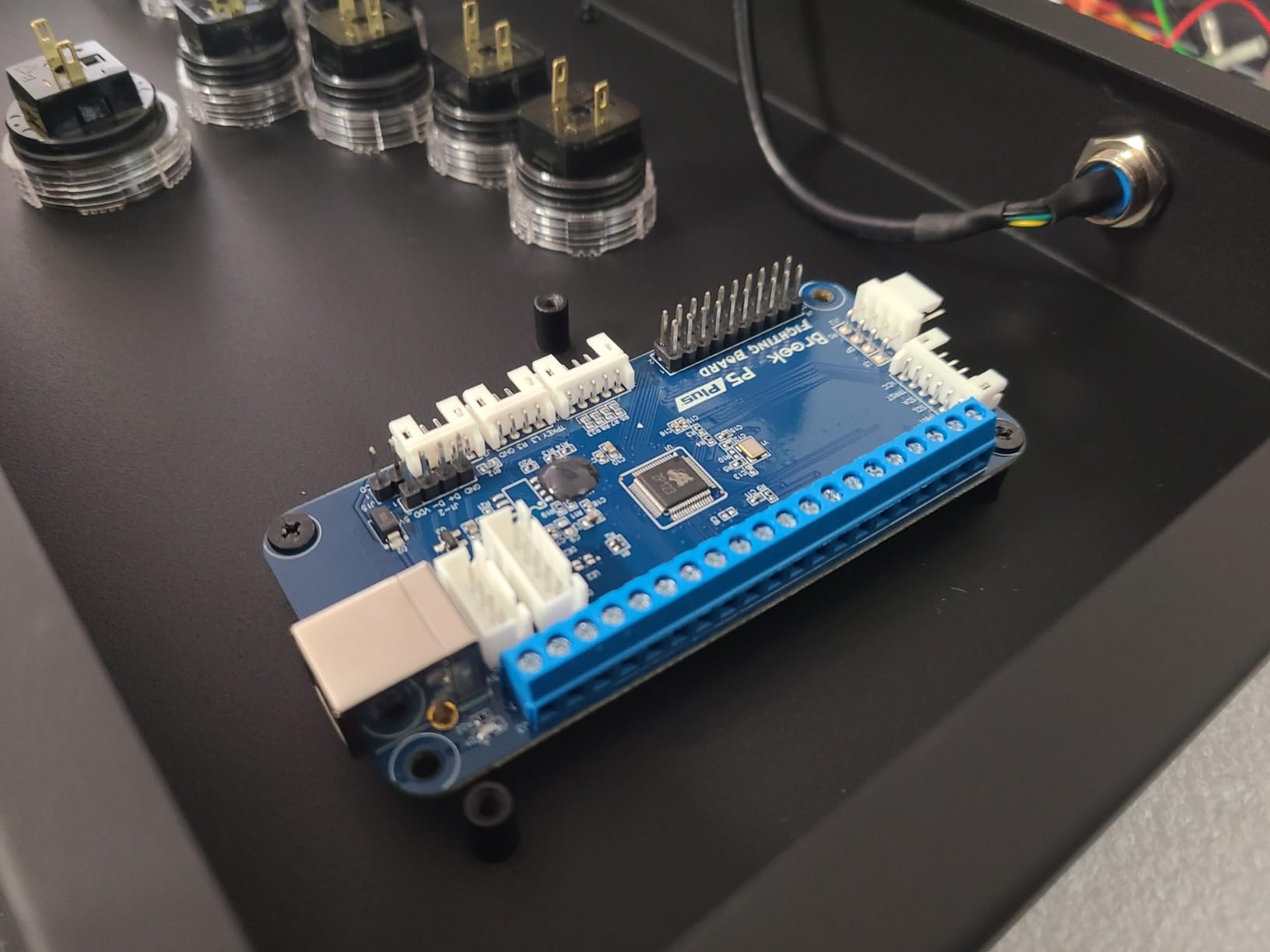 Brook P5 Plus Fighting Board with Sticker - Pre-Installed Header Version, Ultra-Low Latency PCB for PS5 Fighting Games, PS4, PS3, Switch & PC (X-Input), SOCD Cleaner, Turbo, Auto-Detect Console customer photo 1