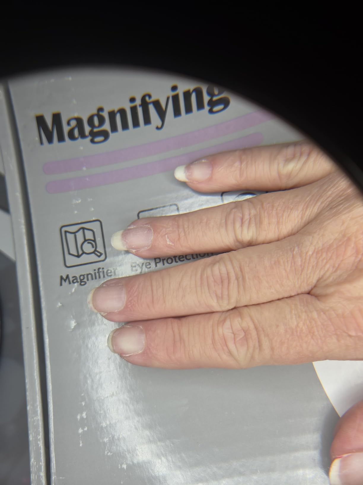 10X Magnifying Glass with Light and Stand, 5 Color Modes Stepless Dimmable LED Lighted Desk Lamp, Hands Free Magnifier with Flexible Goose-Neck for Craft Hobby Painting Sewing Close Work customer photo 1