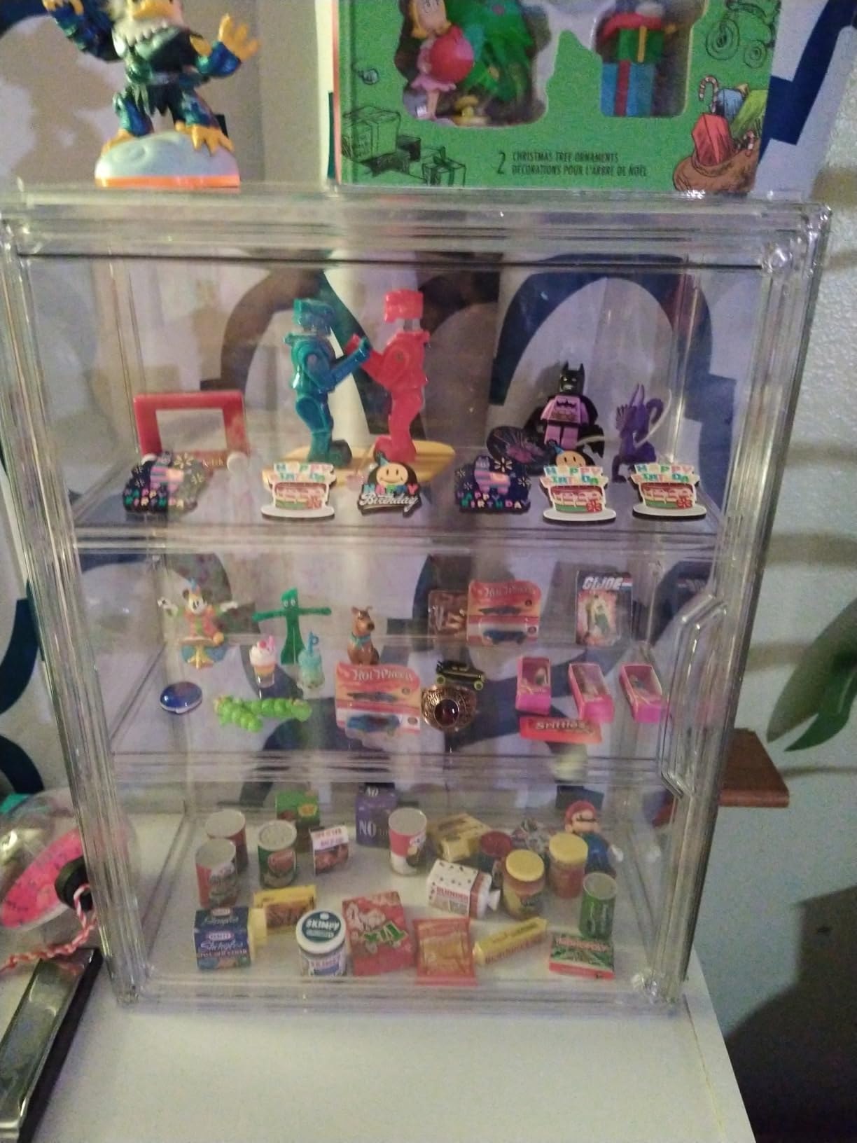 3 Tiers Clear Display Case for Figures, Acrylic Storage Organizers Box with Magnetic Door, Wall-Mounted Dustproof Showcase for Collectibles Action Figure customer photo 2