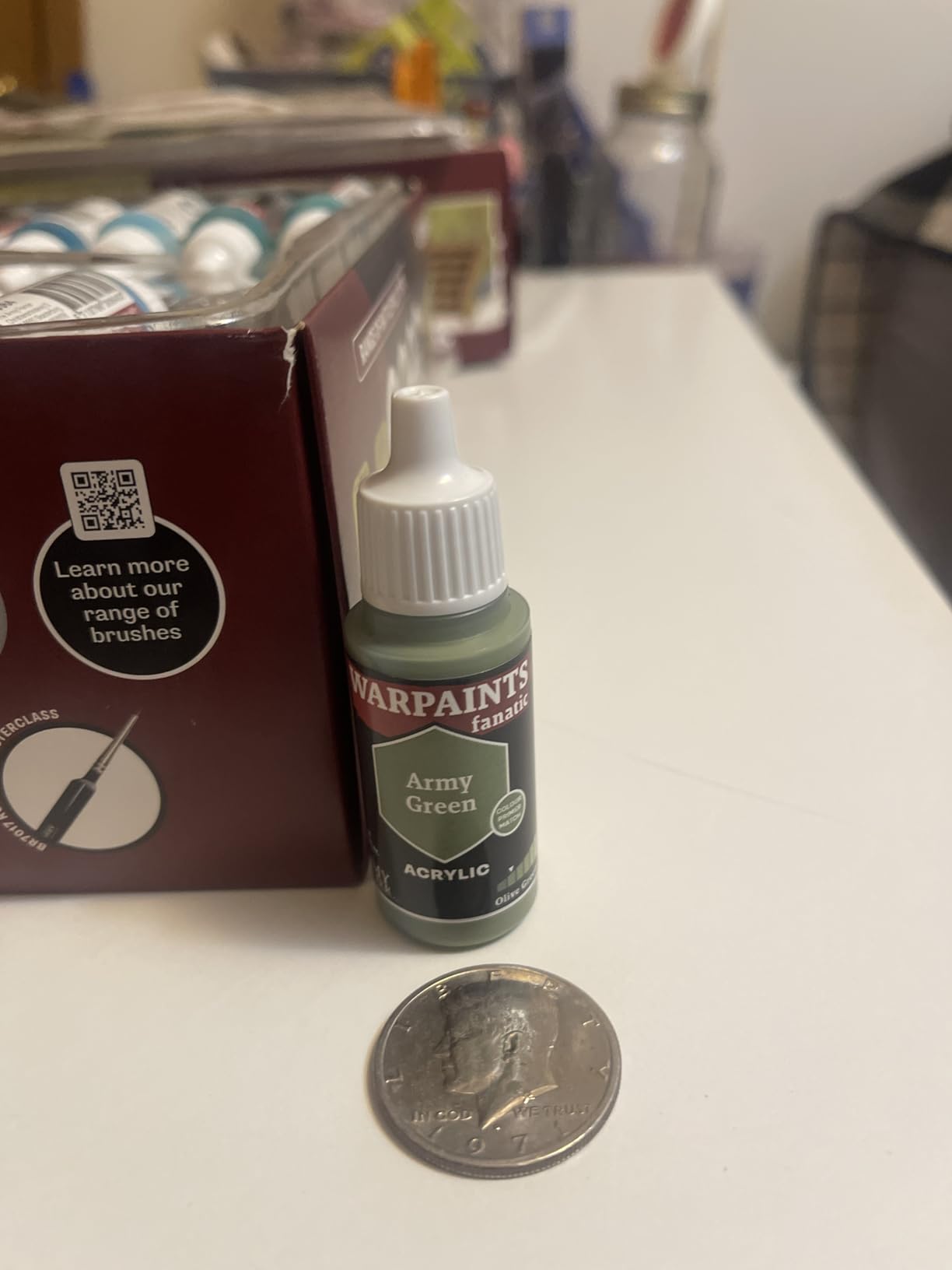 The Army Painter, Warpaints Fanatic Mega Set Combo, 50 x 18 ml Acrylic Paints incl. Skin Tones, Metallics, Effects, Washes, 1 Free Paint Station & 2 Brushes - Model Paint for Warhammer & Dnd customer photo 1