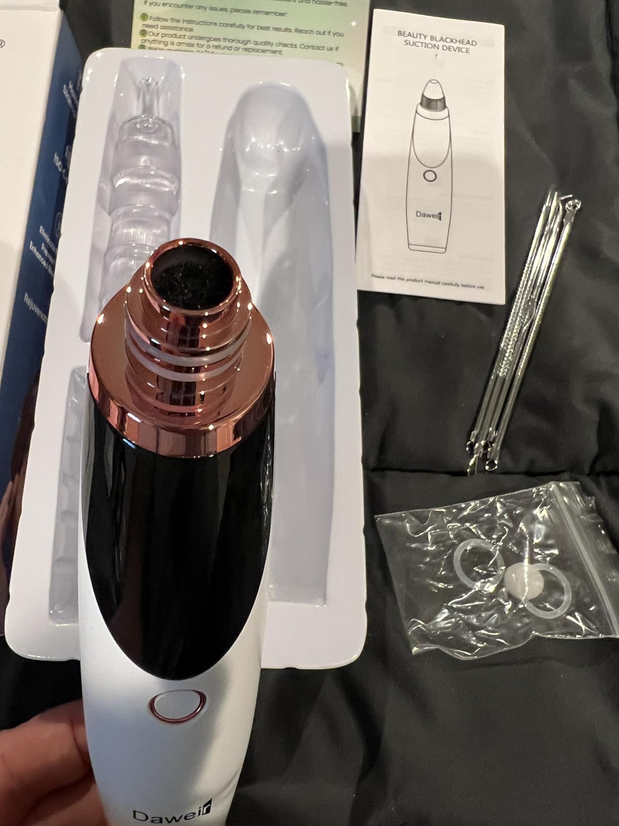 Blackhead Remover Pore Vacuum for Face & Nose - Deep Cleansing Blackhead Remover Tools with 3 Suction Levels, 5 Replaceable Tips, USB Rechargeable Pore Cleaner customer photo 2