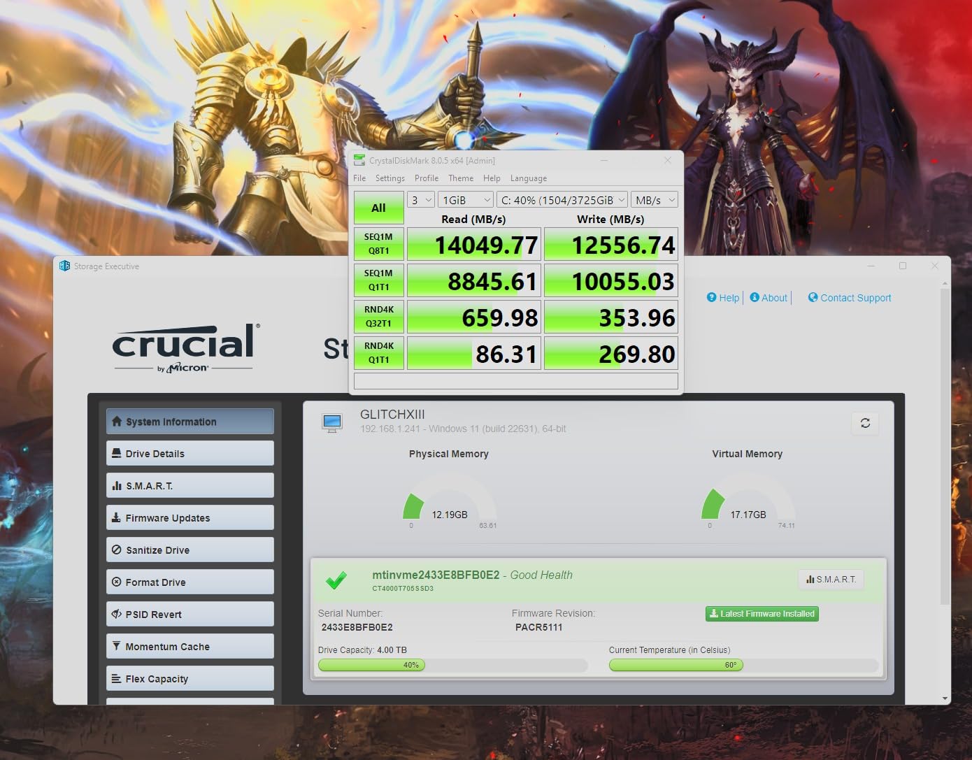 Crucial T705 PCIe Gen5 NVMe 2TB SSD, Up to 14,500MB/s, TLC NAND, Intel & Ryzen Compatible, for Hardcore Gaming & High-Speed Storage customer photo 2