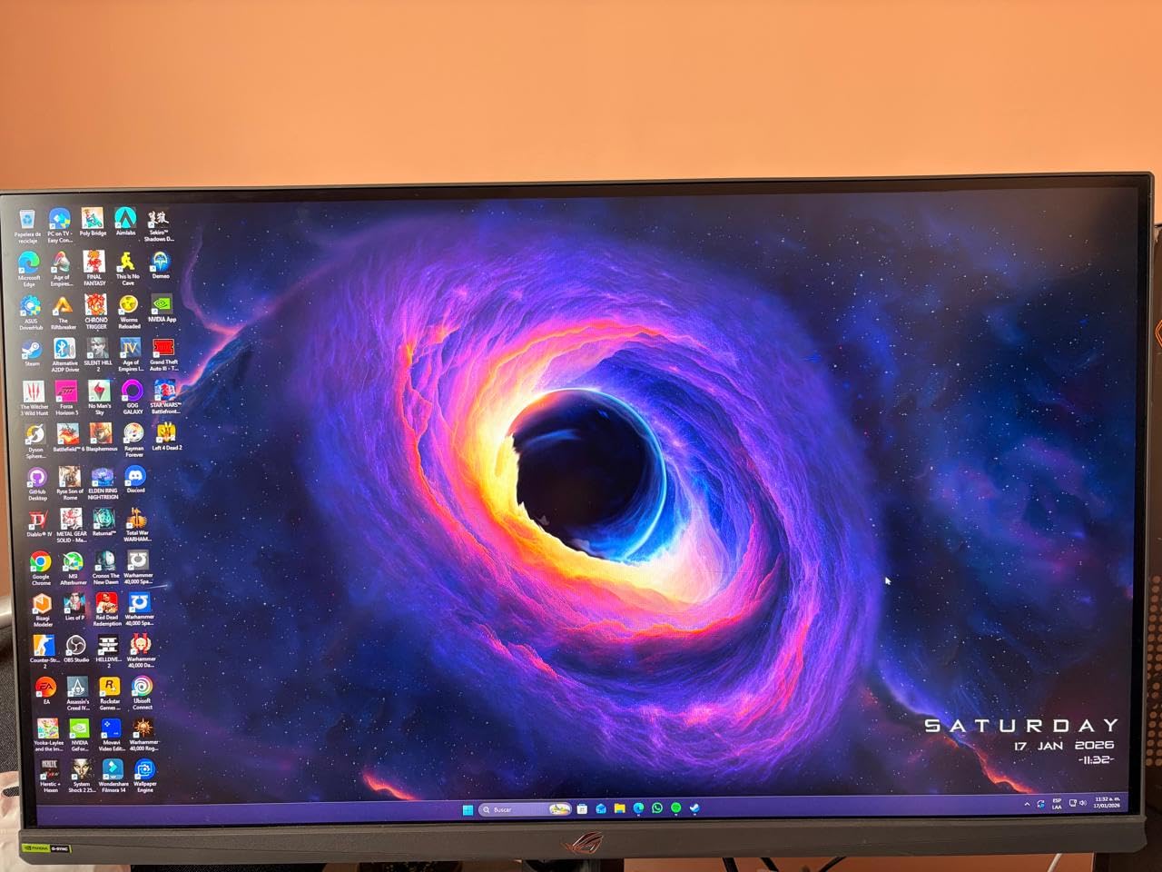 ROG Strix 27 QHD (2560x1440) HDR400 USB-C Gaming Monitor (XG27ACS), 180Hz, 1ms, Fast IPS, 133% sRGB, Extreme Low Motion Blur Sync, G-Sync Compatible, DisplayWidget, Tripod Socket, 3 Year Warranty customer photo 1