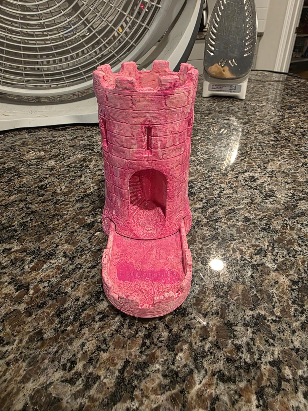 Dice Tower & Tray for Rolling and Randomizing Dice for DND, Pathfinder, and Other D&D RPG Roleplaying Games with Storage Compartment customer photo 2