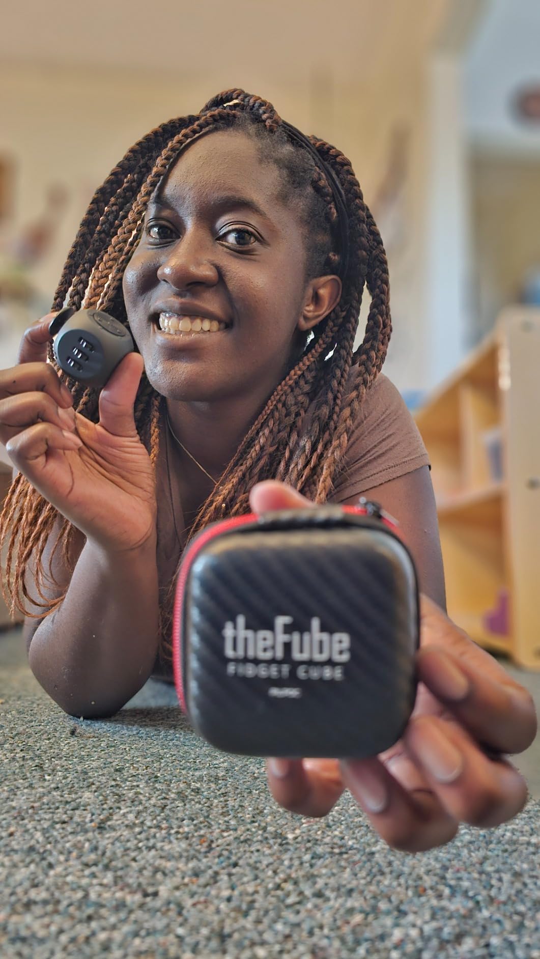 PILPOC theFube Fidget Cube, 6-Sided Stress Relief Infinity Cube for Adults & Kids, Boosts Concentration, Mindfulness Aid, Silent & Audible Modes, Stocking Suffers for Boys, Kids and Adults (Midnight) customer photo 1