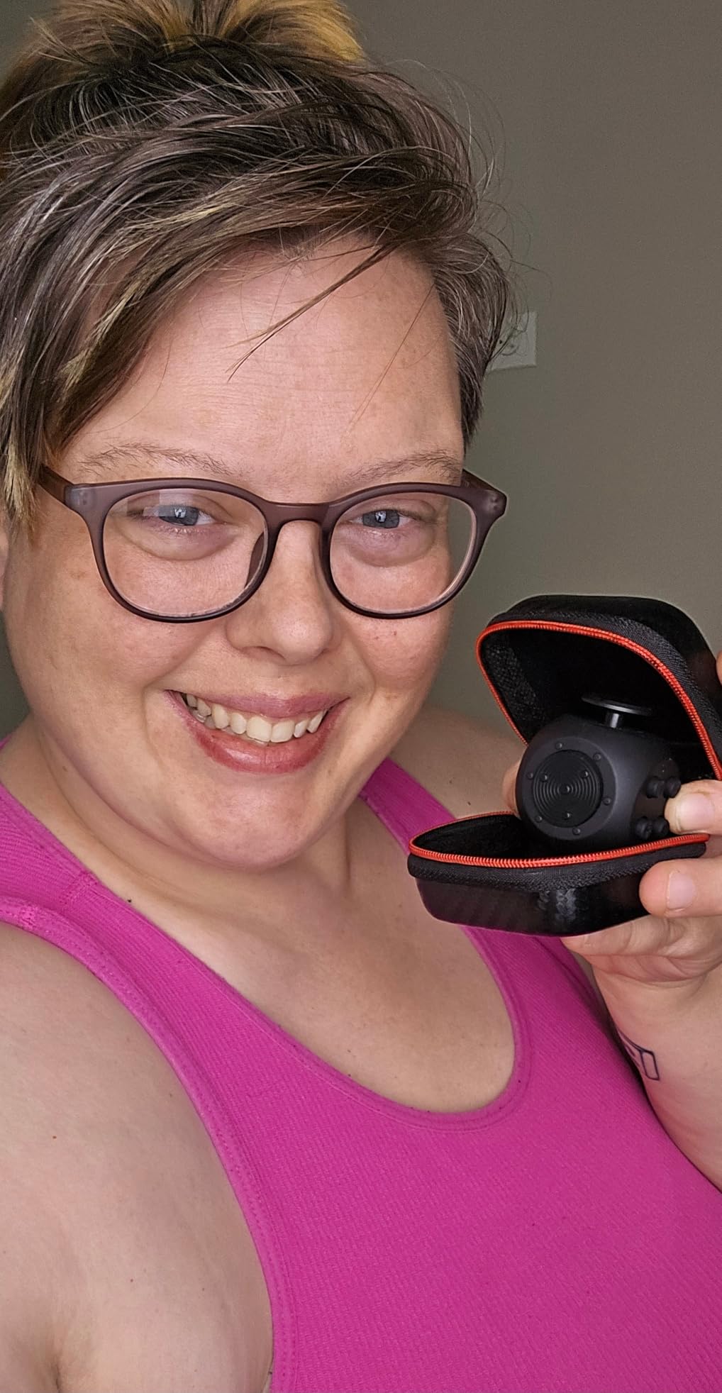 PILPOC theFube Fidget Cube, 6-Sided Stress Relief Infinity Cube for Adults & Kids, Boosts Concentration, Mindfulness Aid, Silent & Audible Modes, Stocking Suffers for Boys, Kids and Adults (Midnight) customer photo 2