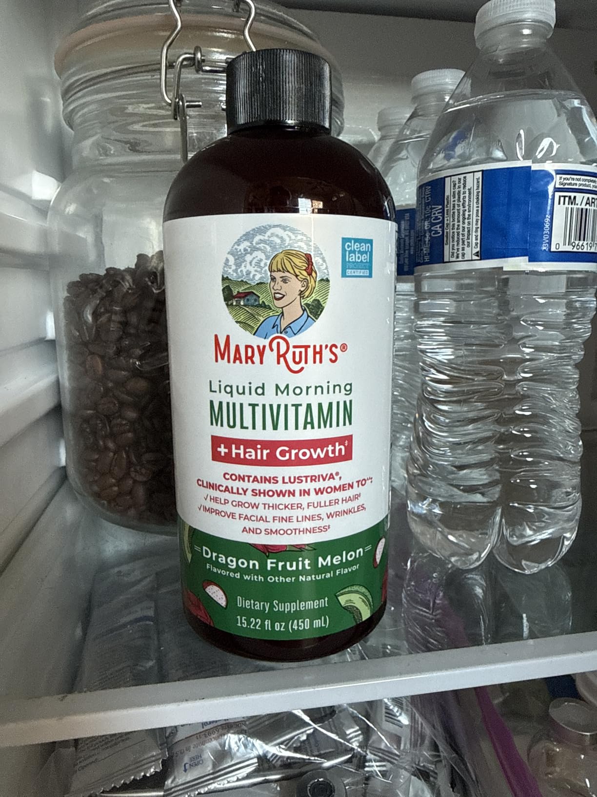 MARYRUTH'S Liquid Multivitamin+Hair Growth | Biotin 10000mcg | Lustriva Hair Growth Supplement | Clinically Tested in Women for Thicker Hair&Facial Wrinkle | Skin Care | Ages 18+ | 15.22 Fl Oz customer photo 2