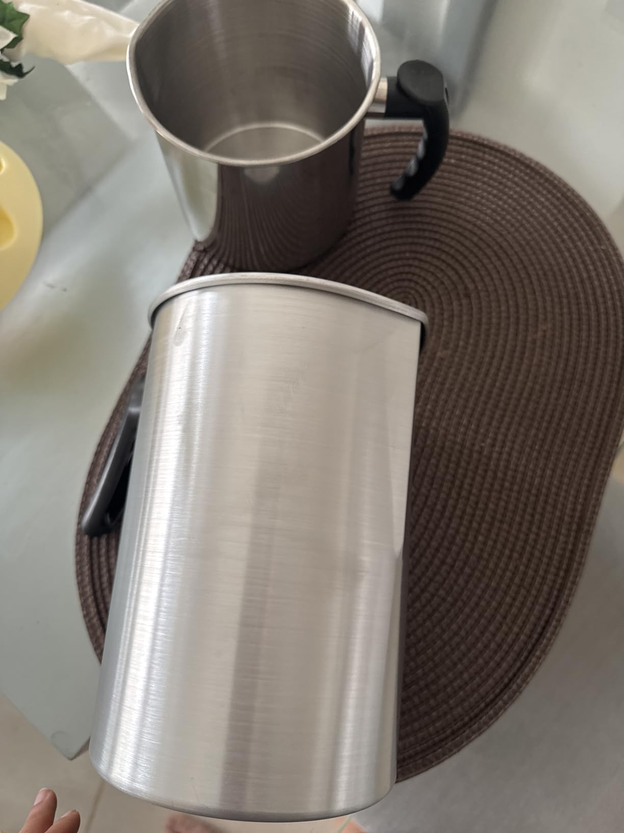 SAEUYVB Light Candle Making Pouring Pot, Holds for 4 pounds, Aluminum Wax Melting Pot with Heat-Resistant Handle and Dripless Pouring Spout for Candle Making,3L customer photo 2