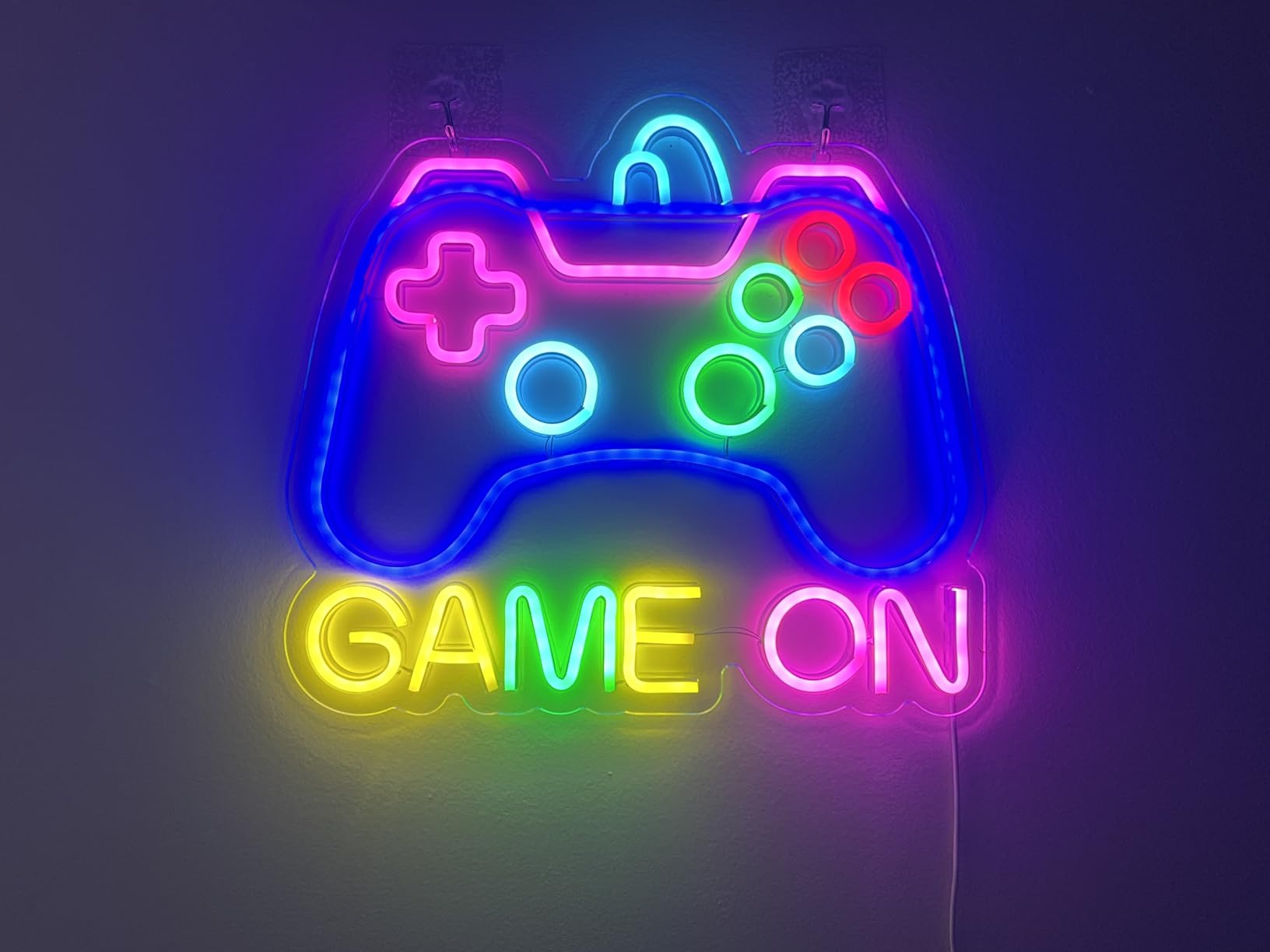 Gamer Neon Sign for Gamer Room Decor, Dimmable Arcade Neon Signs for Wall Decor, USB Powered Bright LED Neon Gaming Signs for Boys Room, Best Gamer Gifts for Teenage Boys, Kids (13.3