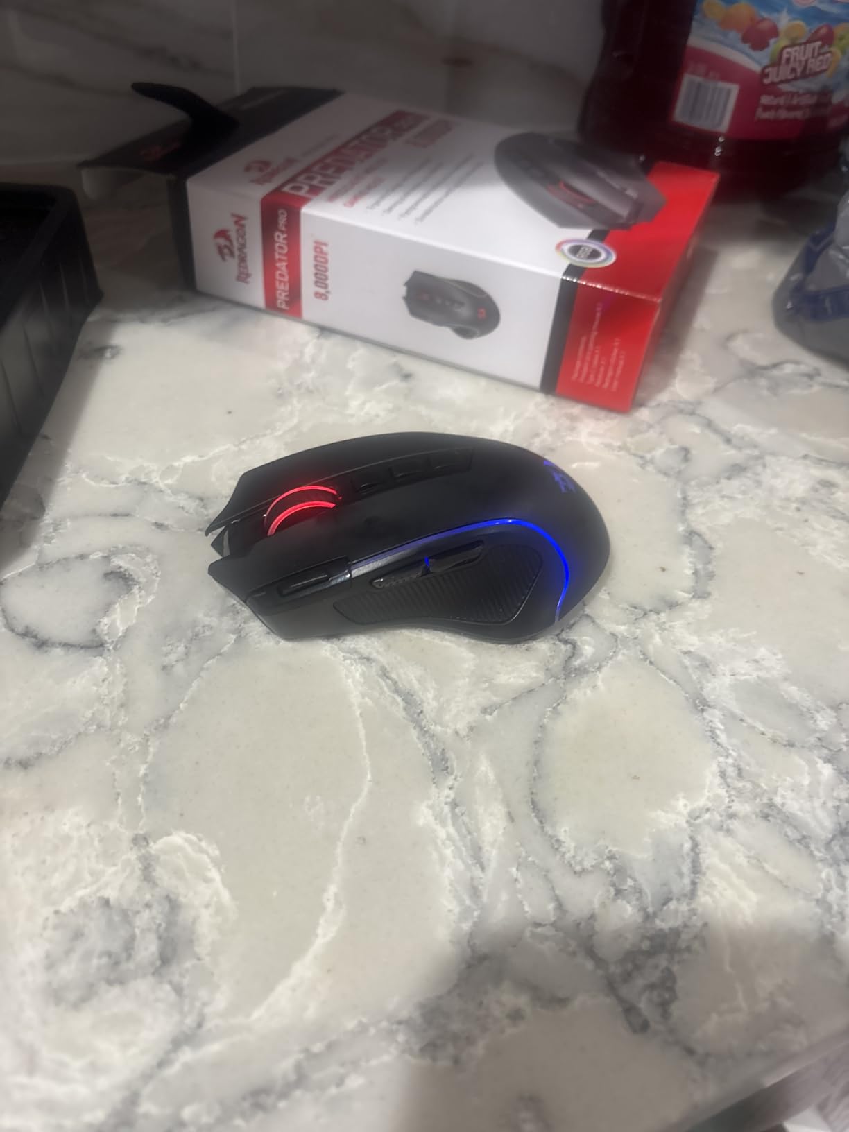 Redragon M612 PRO RGB Gaming Mouse, 8000 DPI Wired/Wireless Optical Mouse with 9 Programmable Buttons & 7 Backlit Modes, BT & 2.4G Wireless, Software Supports DIY Keybinds Rapid Fire Button customer photo 2