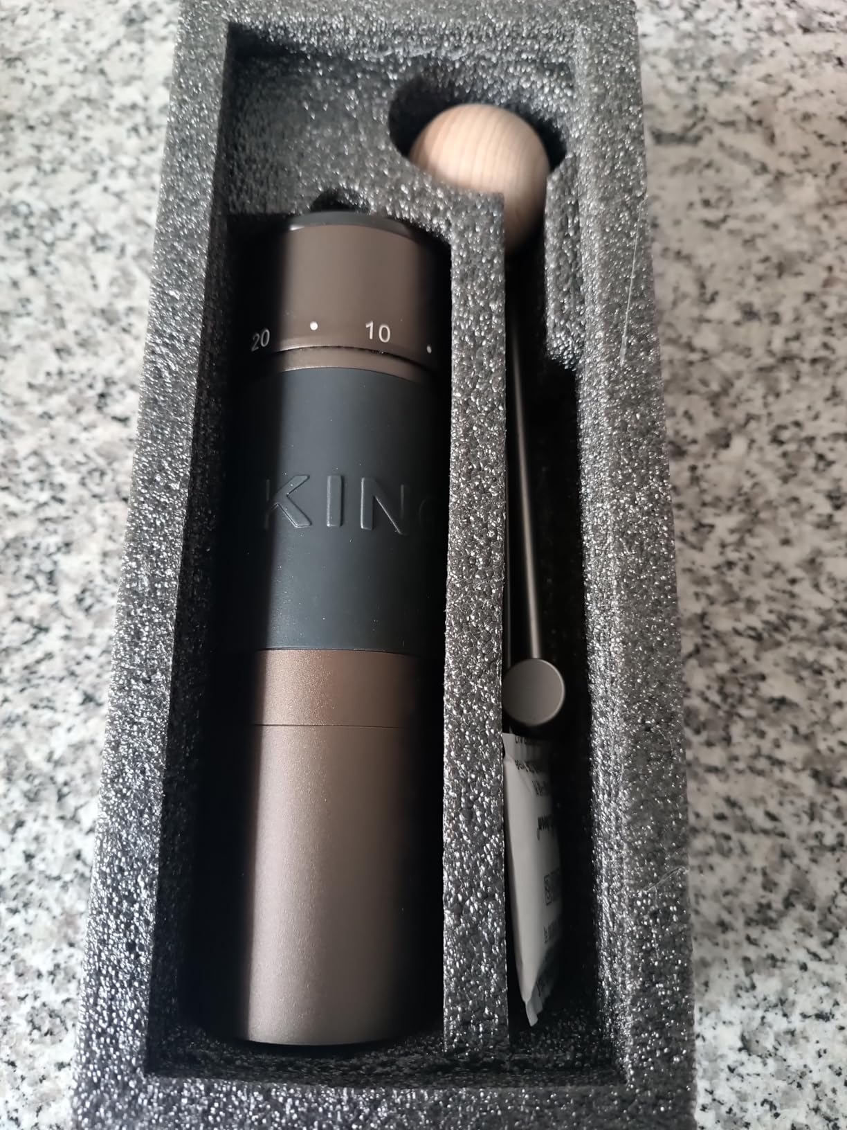 KINGrinder K6 Manual Hand Coffee Grinder with Straight Handle for French Press, Drip, Espresso with Assembly Consistency Stainless Steel Conical Burr Mill, 25-35g Capacity customer photo 1