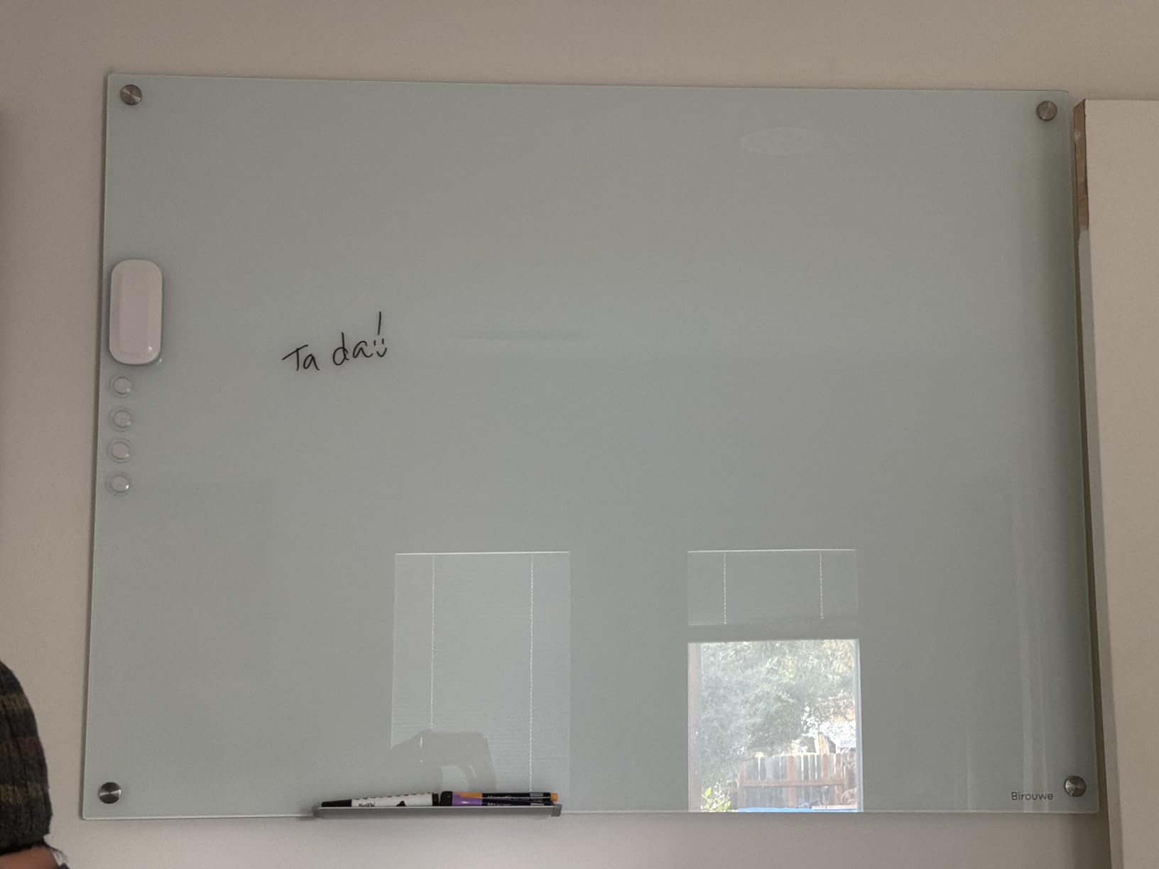 Magnetic Glass Whiteboard - Glass Dry Erase Board 48