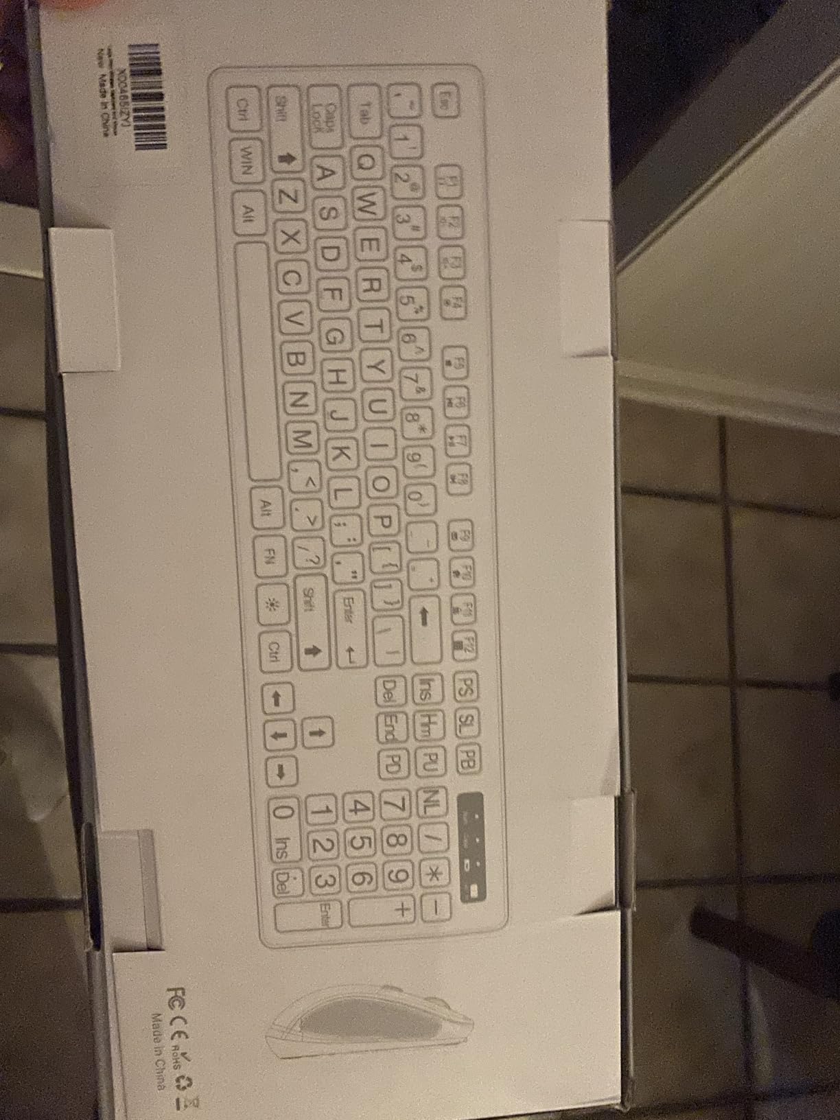 Large Print Wireless Keyboard and Mouse - 7 Colors Backlit Keyboard, Oversize Letters Keys Easy to See and Type, Rechargeable Keyboard and Mouse with Light Up Key, Compatible for PC, Windows, Gaming customer photo 1