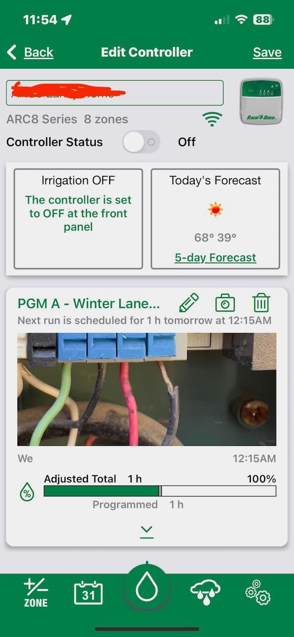 Rain Bird ARC6 App-Based Indoor Smart WiFi Irrigation Sprinkler Timer/Controller, 6-Zone/Station, EPA WaterSense Certified, Compatible with Alexa, Indoor 6-Station customer photo 1