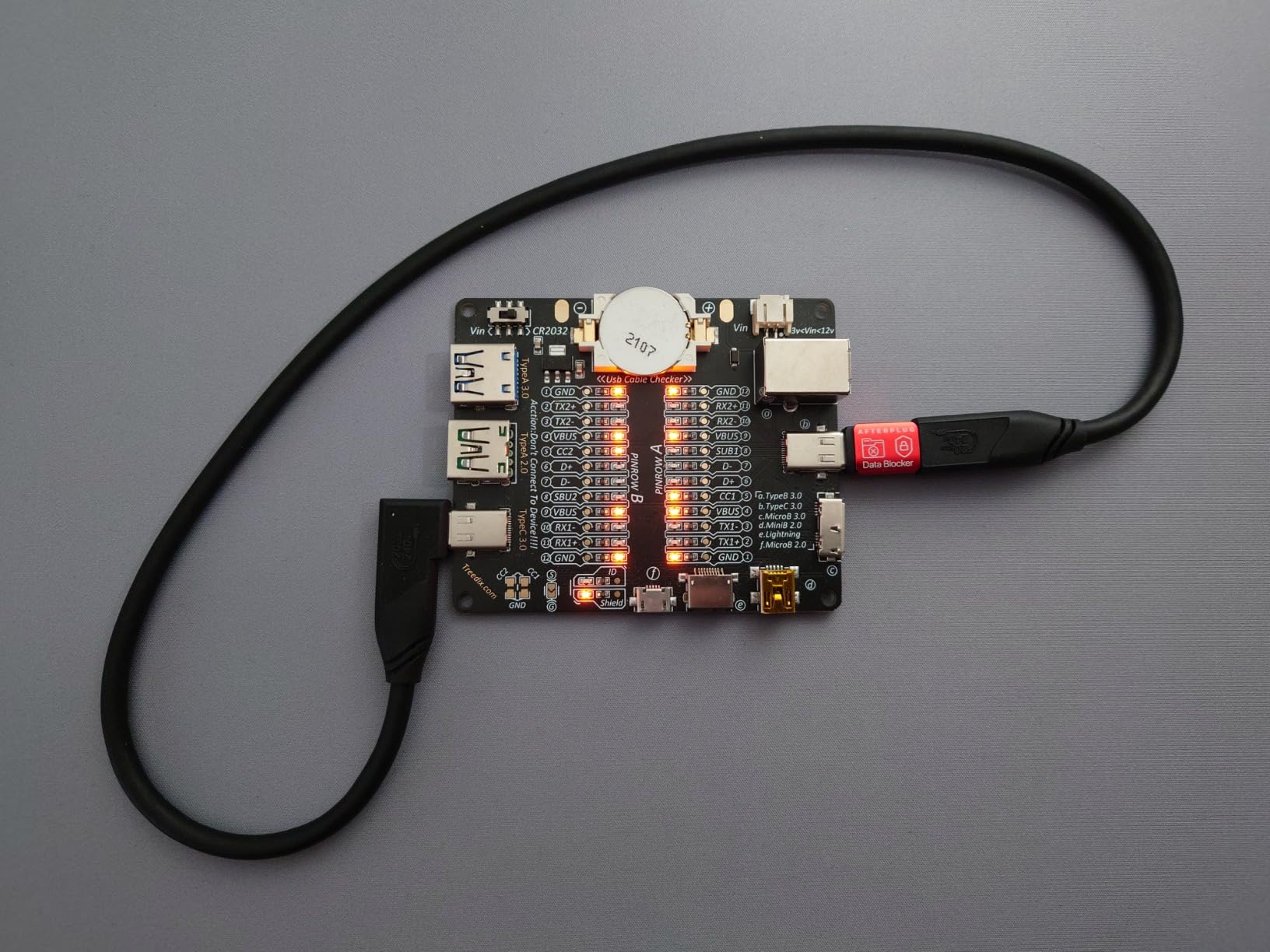 USB-C to USB-C Data Blocker, Anti Juice Jacking, for Charge-Only, Supports up to 240W PD Charging (2-Pack), Red customer photo 2