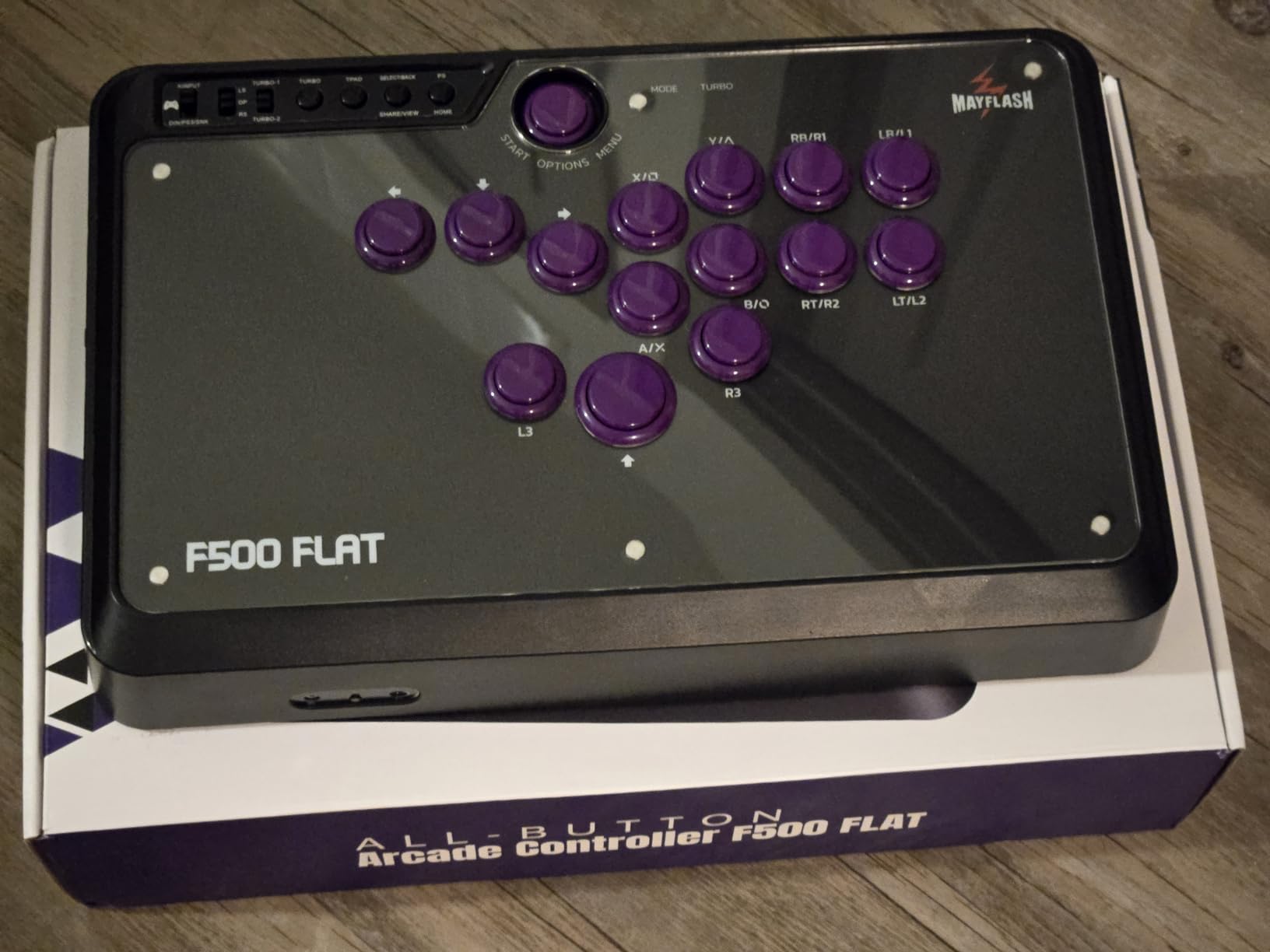 MAYFLASH F500 FLAT Fight Stick All Button Arcade Controller for PS4, PC, Xbox Series S/X, Xbox One, Switch/Switch 2, Steam Deck, macOS, Android, Raspberry Pi, NEOGEO mini and more customer photo 2