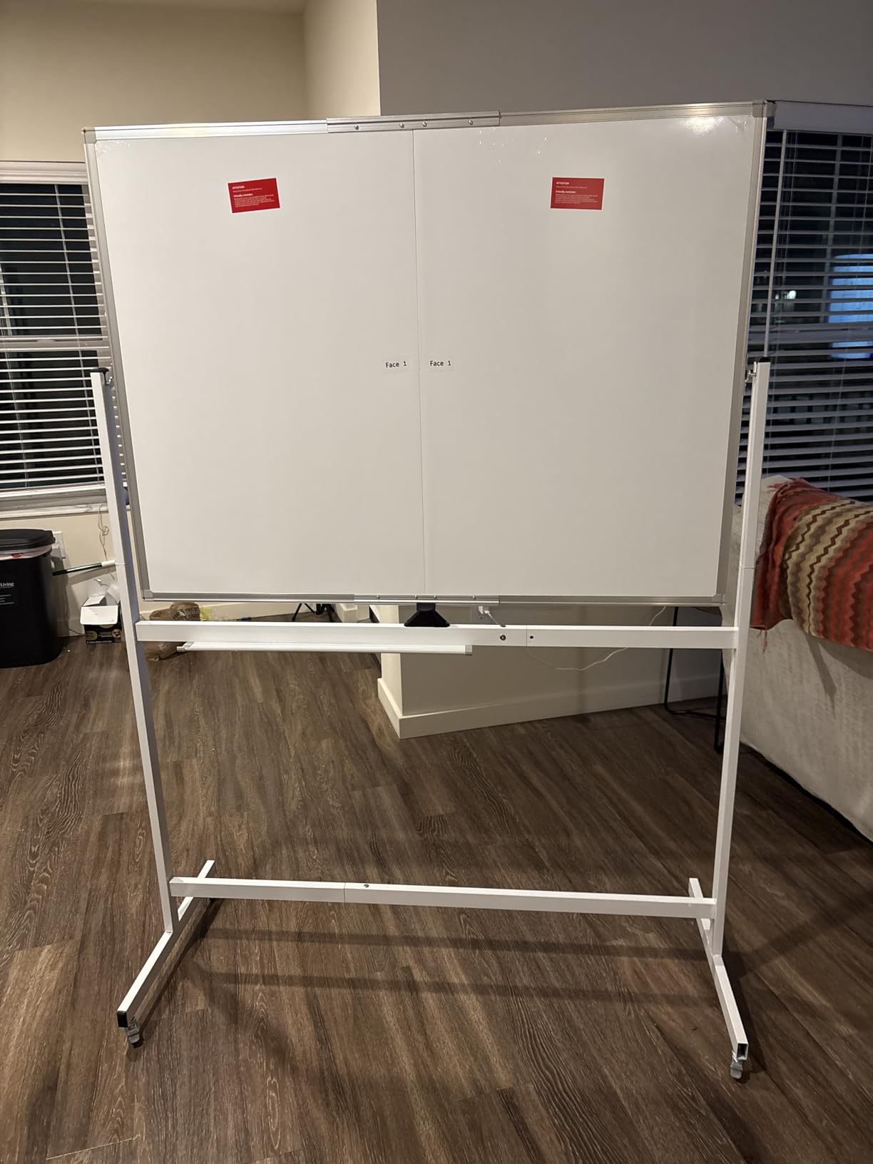 maxtek Rolling Whiteboard, 48x36 Large Magnetic White Board with Stands, Big Double-Sided White Board Dry Erase on Wheels for Homeschool, Home Office, Office, School (Silver, 48 x 36) customer photo 1