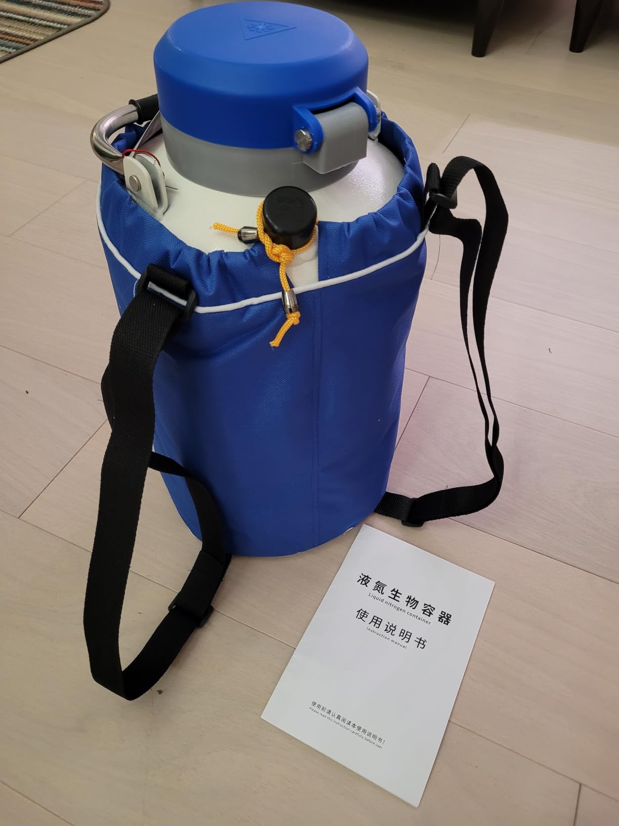 3L Liquid Nitrogen Tank, Aluminum Alloy Cryogenic Container Liquid Nitrogen (LN2) Dewar, Semen Tank, Liquid Nitrogen Dewar with 6 Canisters & Carry Bag (3L) customer photo 2