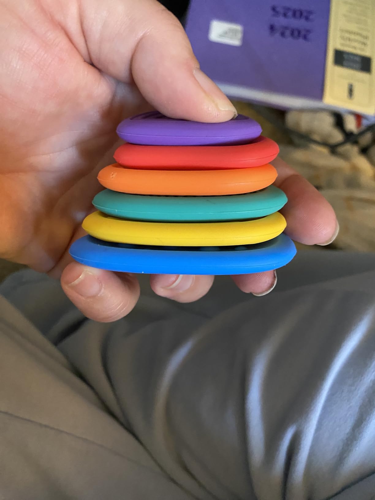 Fidget Toys Sensory Stone for Kids: 6 Pack Textured Soft Worry Stone for Autism Kids Calming - Fidget Stress Toys for Students Anxiety Relief - Small Prizes Fidget Toys customer photo 2