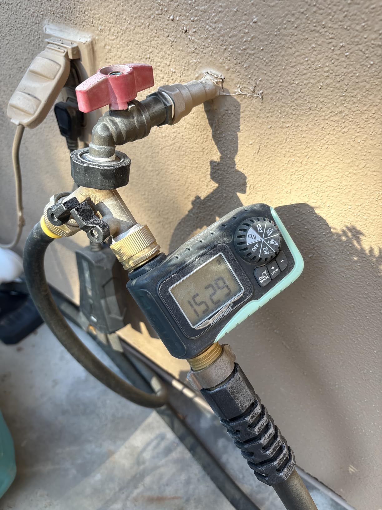 RAINPOINT Sprinkler Timer with Brass Inlet & Outlet, Programmable Hose Timer for Garden Soaker Hose, Watering Timer with Rain Delay/Manual Watering System, Digital Drip Irrigation for Yard, Lawn customer photo 2