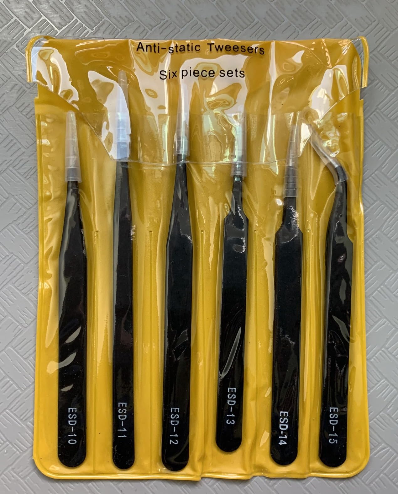 6 Pcs Precision Tweezers Set, Premium Anti-Static Stainless Steel Tweezer, ESD Curved of Tweezers for Electronics, Craft, Laboratory Work, Jewelry-Making, etc customer photo 2