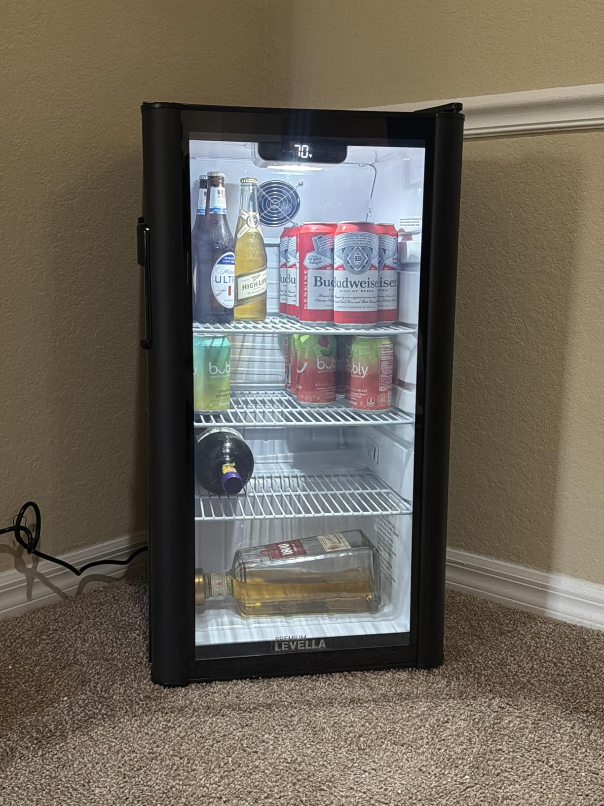 PremiumLevella Glass Door Display Refrigerator 7.1 cu ft Commercial Beverage Cooler Merchandiser customer photo 1