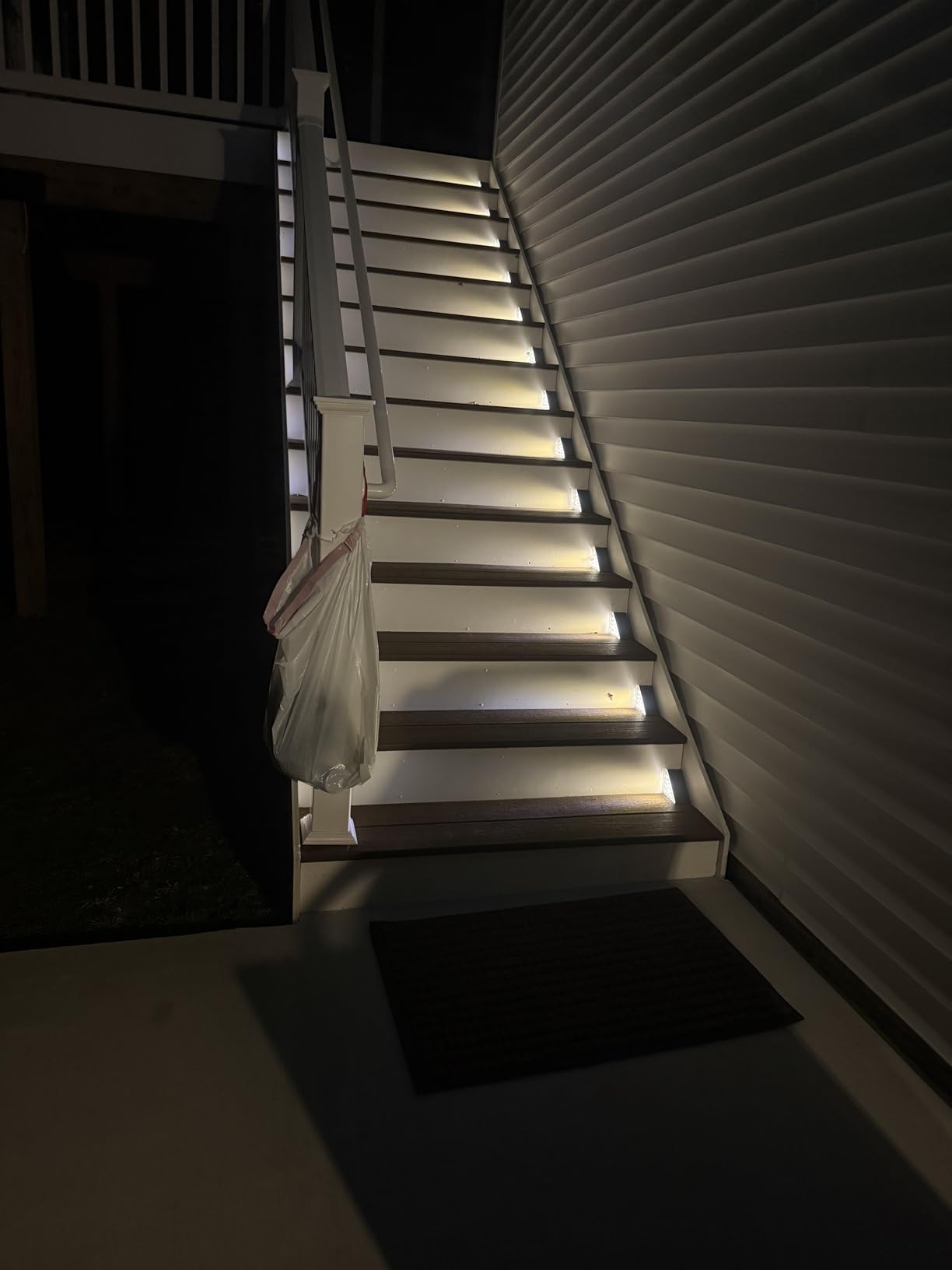 Solar Step Lights for Outside, 12pack Solar Stair Lights Outdoor Waterproof IP67, Deck Step Lights, Outdoor Light Decor for Staircase, Patio, Front Step, Pathway, Front Porch(Warm Brown) customer photo 1